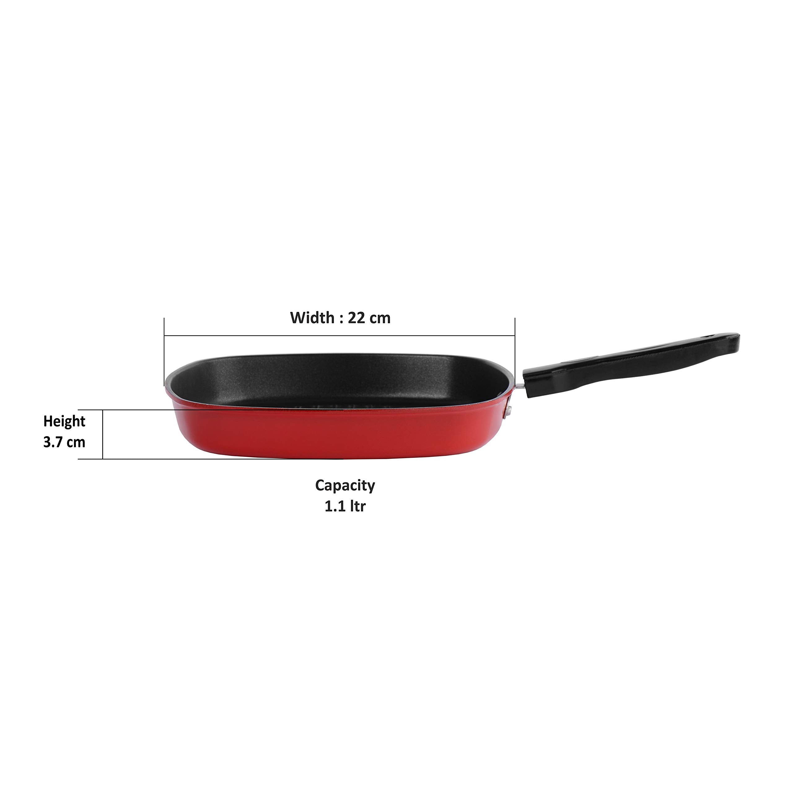 Sumeet 2.6Mm Non Stick Grill Pan - 22Cm Dia