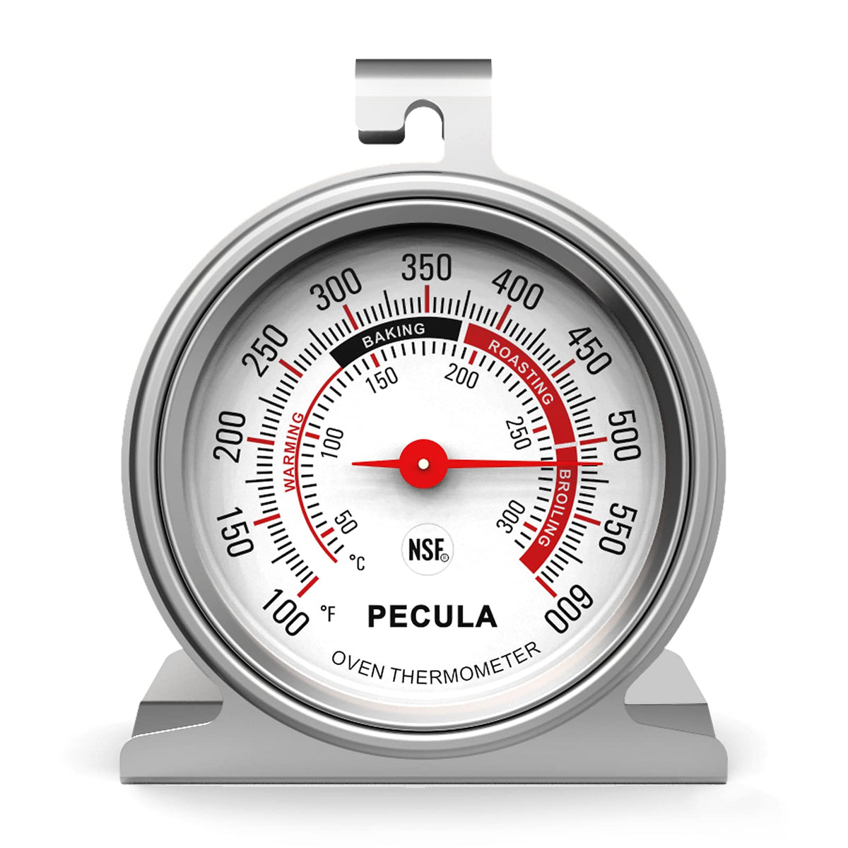 Oven Thermometer 50-300C/100-600F, Oven Baking Chef Thermometer Instant Read Stainless Steel Thermometer Kitchen Cooking Thermom