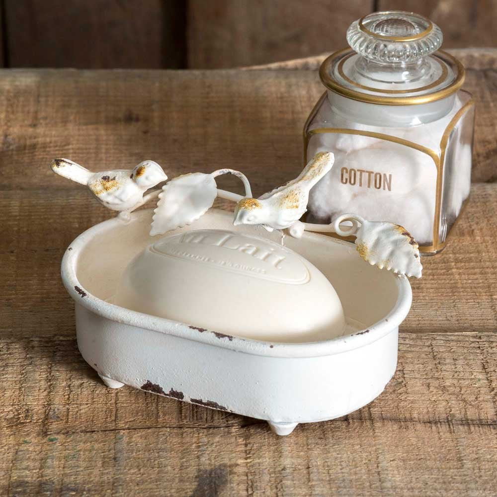 Pair Of Birds White Soap Dish