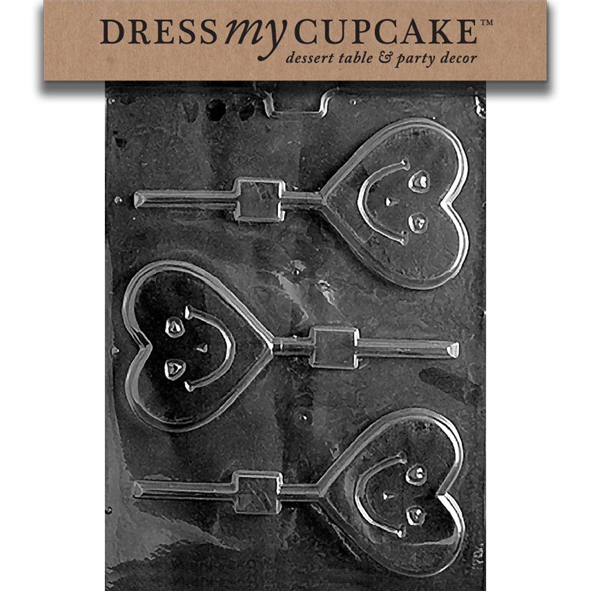 Dress My Cupcake Chocolate Candy Mold, Happy Heart Lollipop, Valentine'S Day