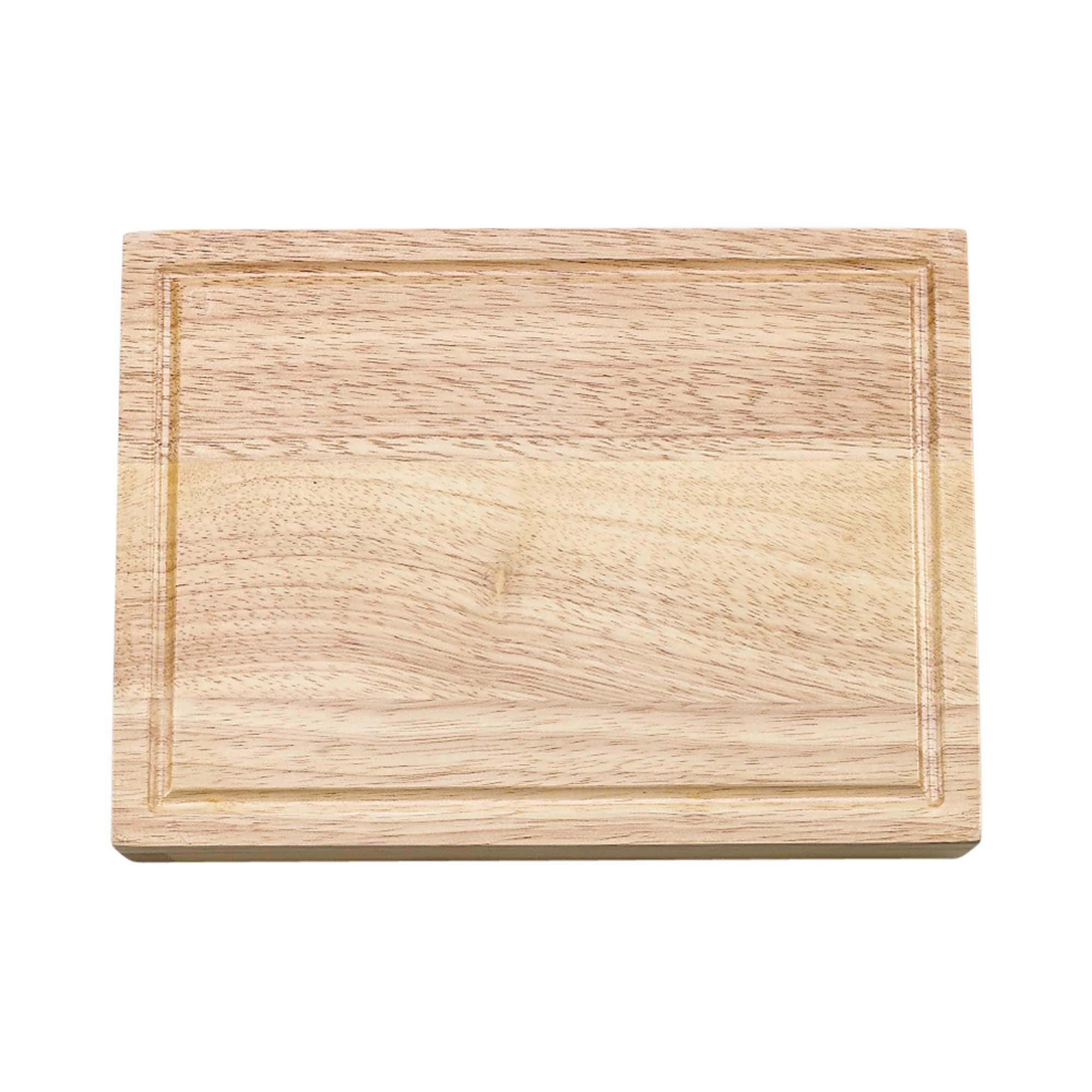 10.5'' 4-Pc Rubber Wood Cutting Board And Cheese Tool Set