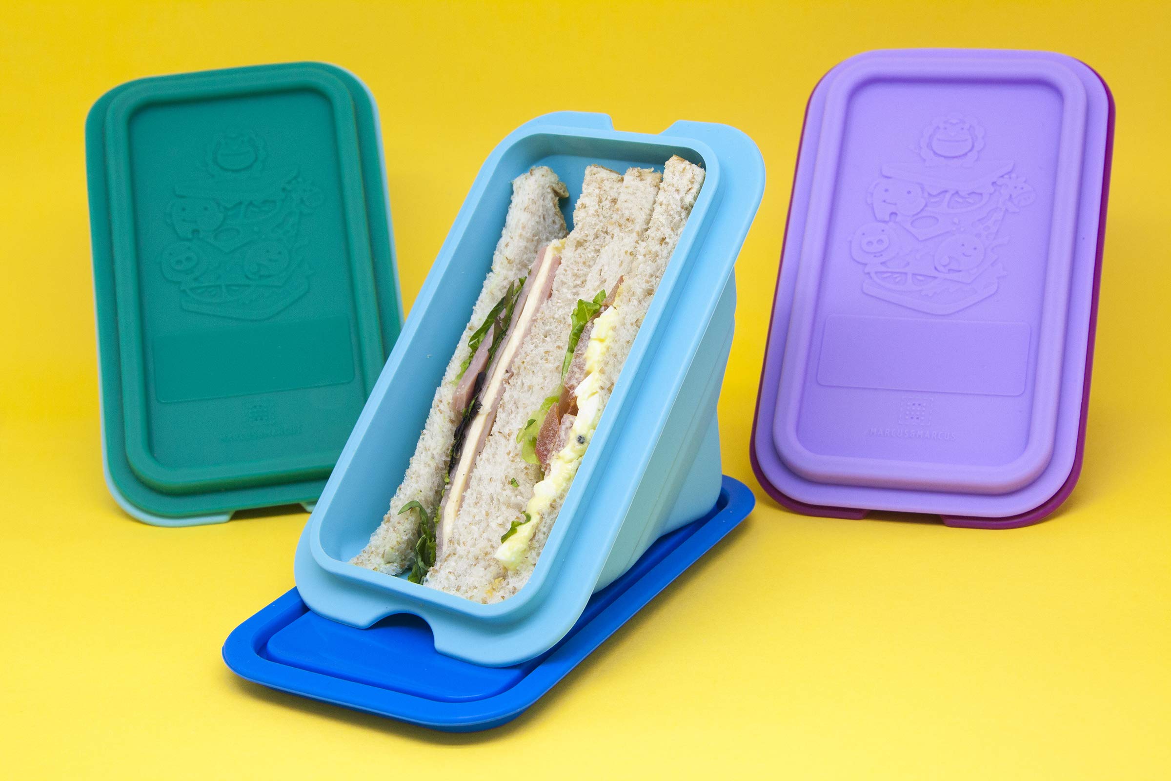 Lion Silicone Sandwich Holder, Marcus And Marcus, Red, Small