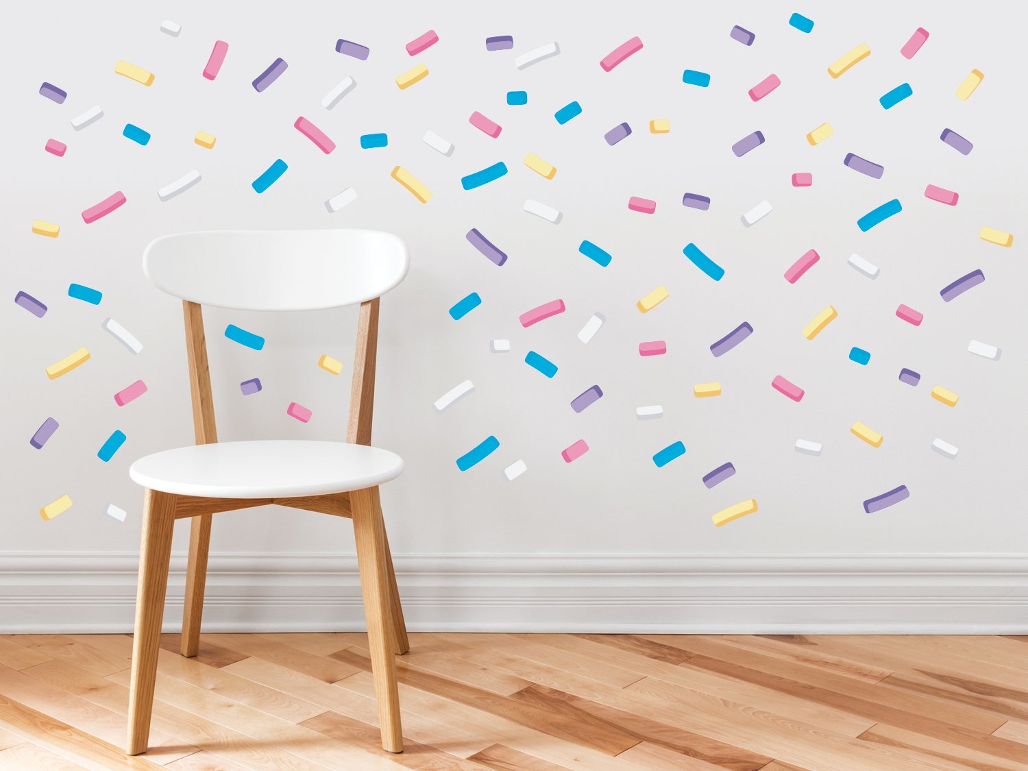 Sunny Decals Mini Sprinkles Or Confetti Wall Decal - Set Of 110 Removable Fabric Wall Stickers