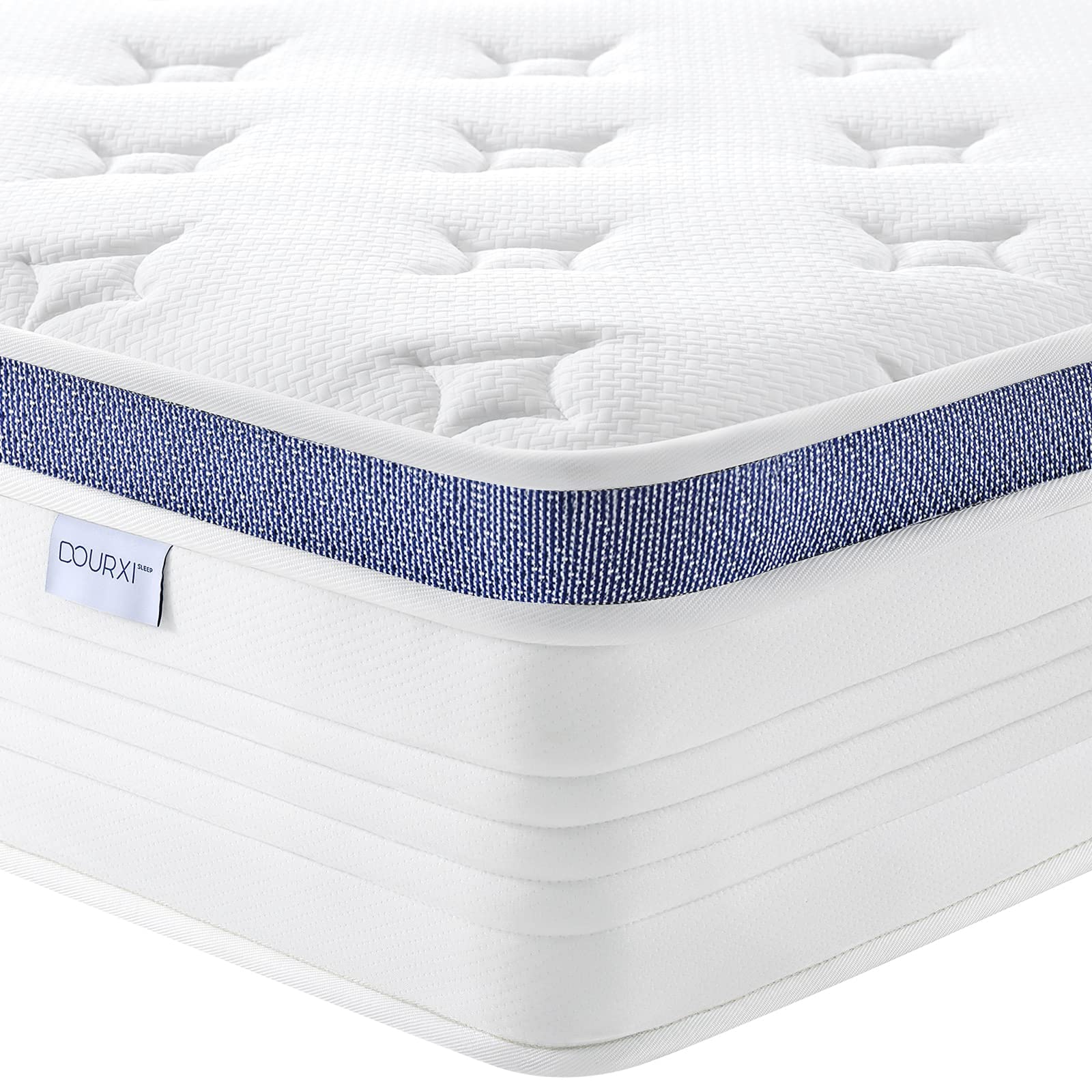 Dourxi Queen Mattress, 12 Inch Hybrid Mattress In A Box With Gel Memory Foam, Individually Pocketed Springs For Support And Pres