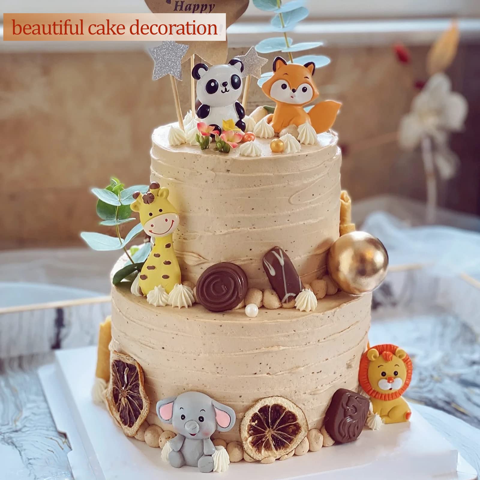 Animal Fondant Molds, Lion Rabbit Chocolate Molds, Giraffe Elephant Dinosaur Silicone Molds, Turtle Leaf Cake Decorating Molds F
