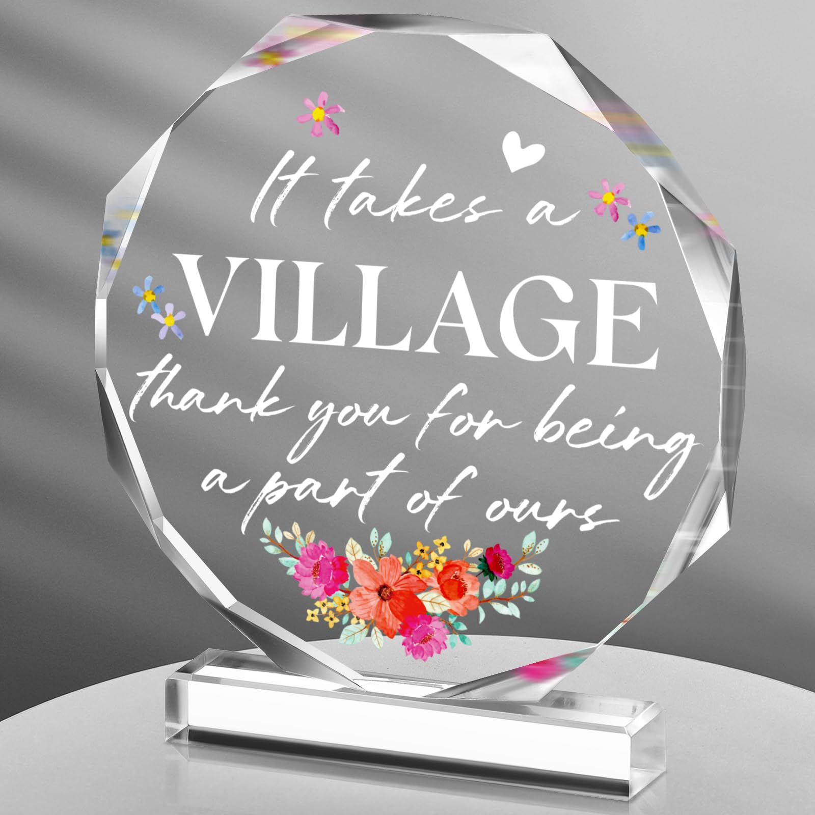 Yinder It Takes a Village Thank You Gift for Women Inspirational Gift Office Coworker Gifts Graduation Gift for Friends Classmat