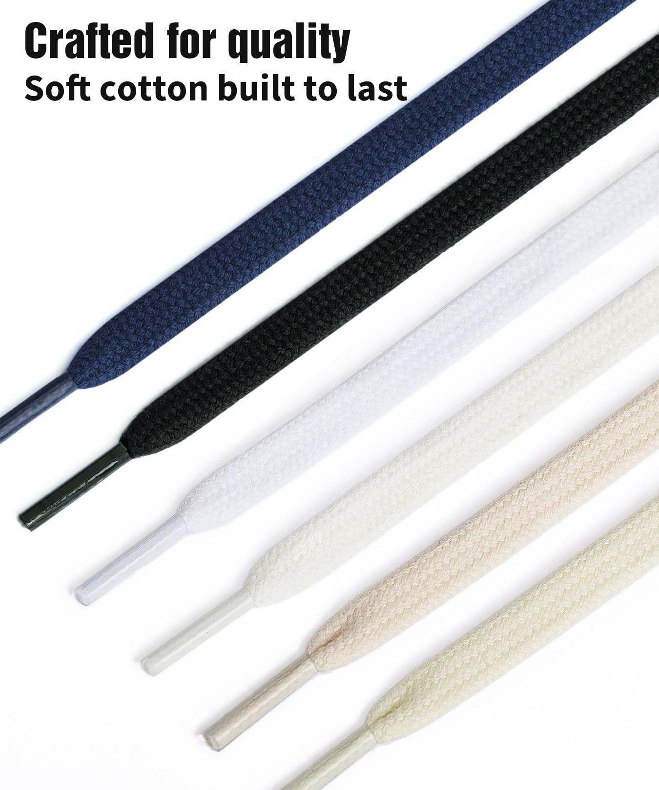 Handshop Wide Flat Athletic Shoelaces 516(2 Pair) - Shoe Laces For Sneakers And Casual Shoes Replacements Beige 55 Inch (140Cm)
