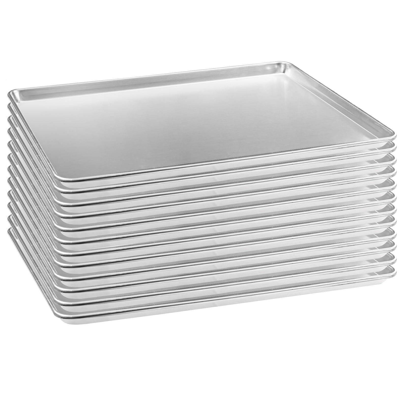 HARDURA Aluminum Baking Sheet Pan 18L X 26W X 1H, 12Packs