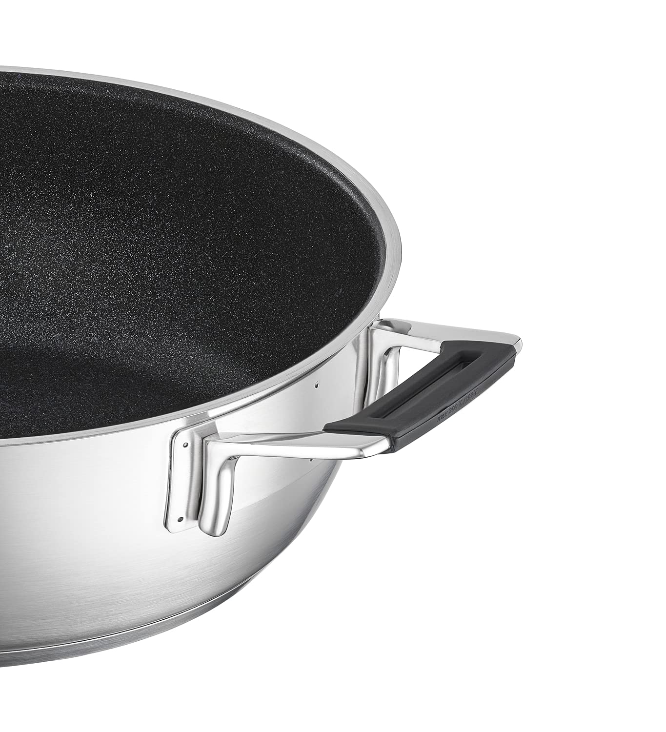 Rsle Silence Pro Cookware Collection 9.5 In. Stainless Steel Serving Pan With Non-Stick Coating