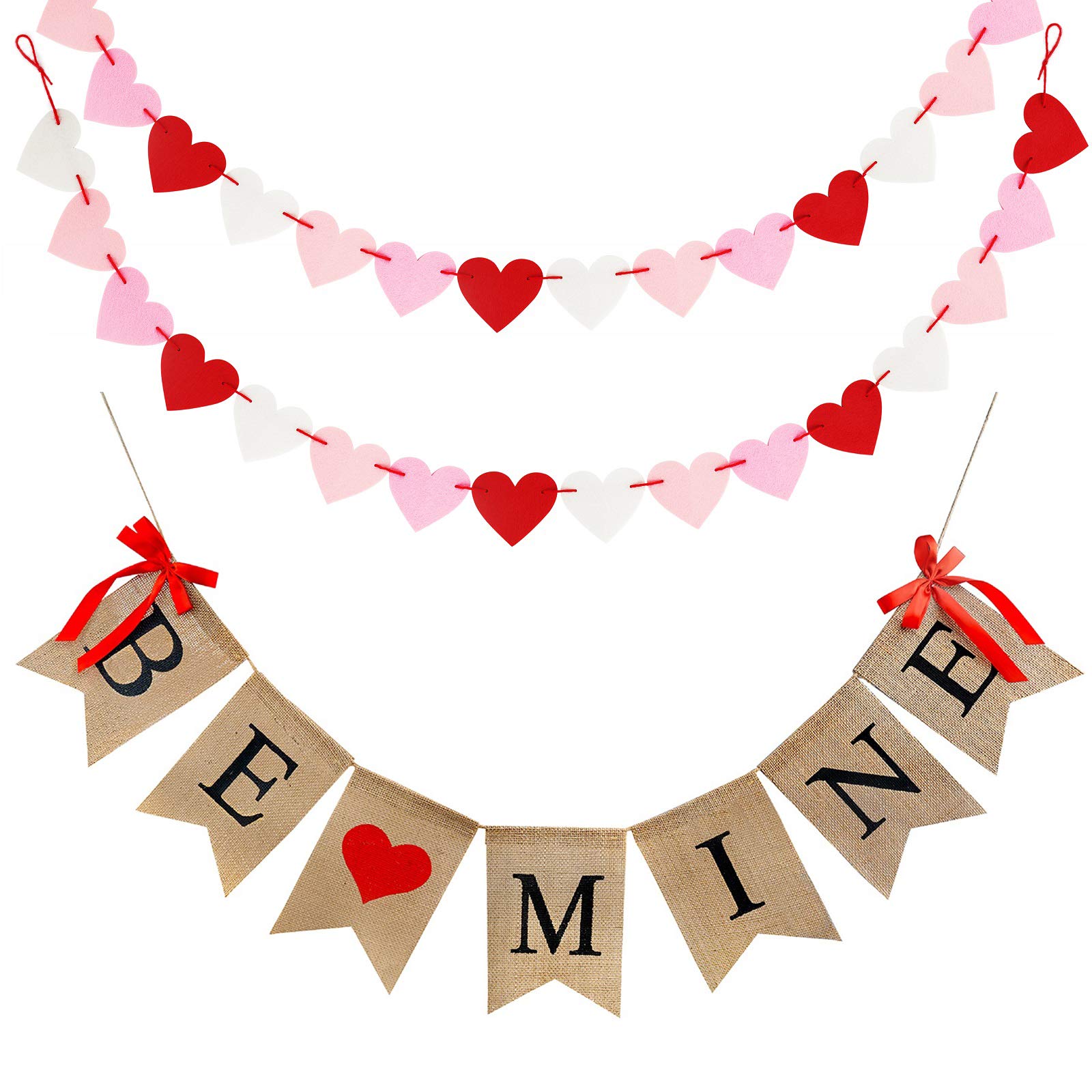 Valentines Day Decor, Valentines Decorations Banner, Valentines Day Burlap Banner, Valentines Decor For Home, Be Mine Hanging Ba