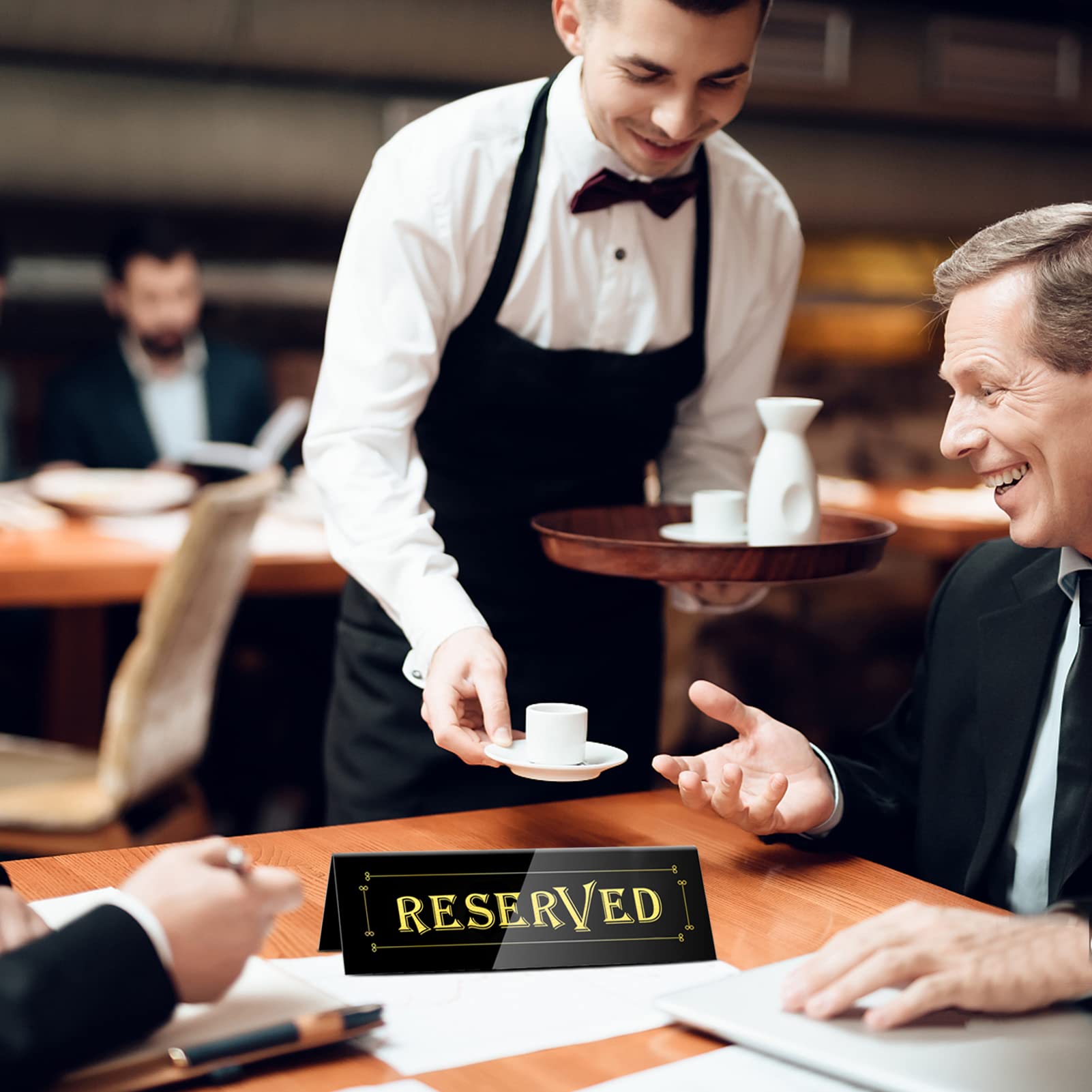 Wathfkcu 20Pcs Reserved Table Signs Acrylic Reserved Table Tent Signs,Reservation Seat Signs For Wedding Restaurant Office Meeti