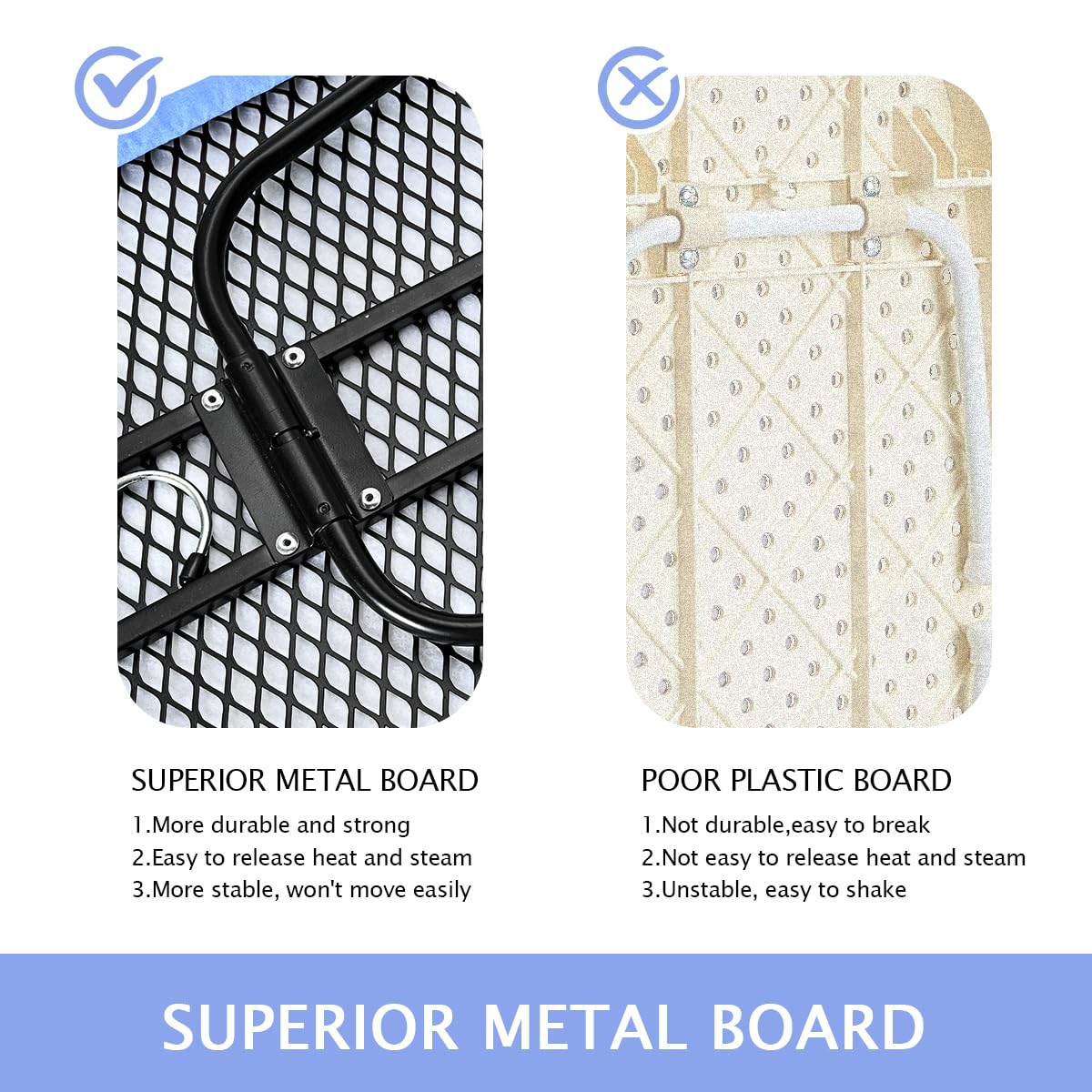 Sheechung Mini Ironing Board 12''X32'',Tabletop Ironing Board With Removable Cotton Cover And Pad,Mesh Metal Base Iron Table,Fol
