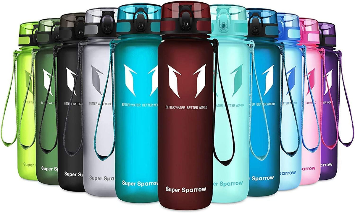 Super Sparrow Water Bottle - 32 Oz - Bpa & Toxic Free Tritan Water Bottles - One Touch Opening - Leak-Proof Plastic Bottle - Kid