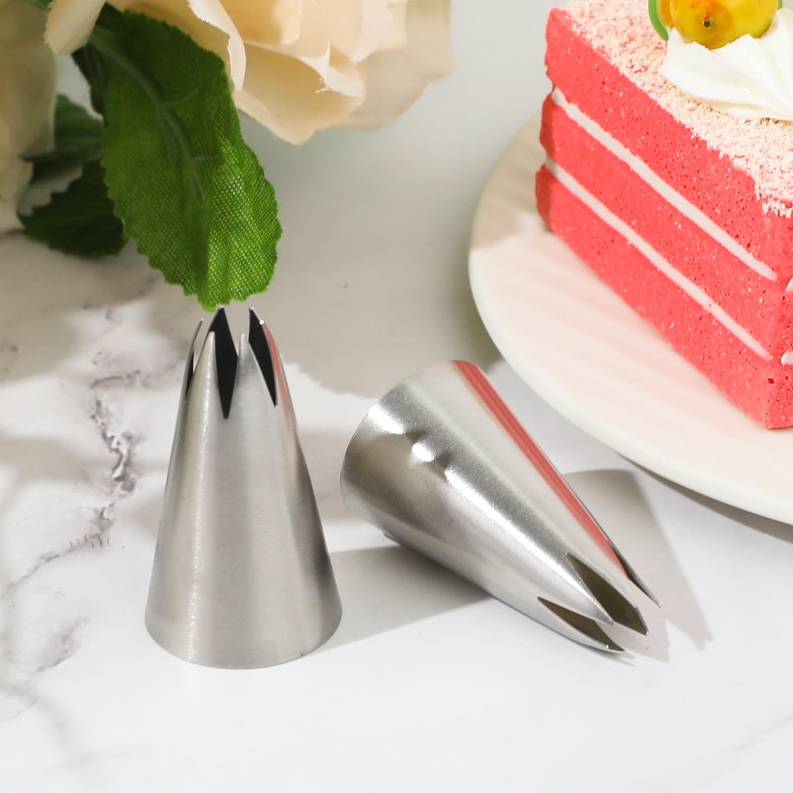 3Pcs 1M Cake Piping Tips, Cake Decorating Supplies Piping Tips, Piping Nozzles Decorating Tips, Baking Tools For Buttercream, Ic