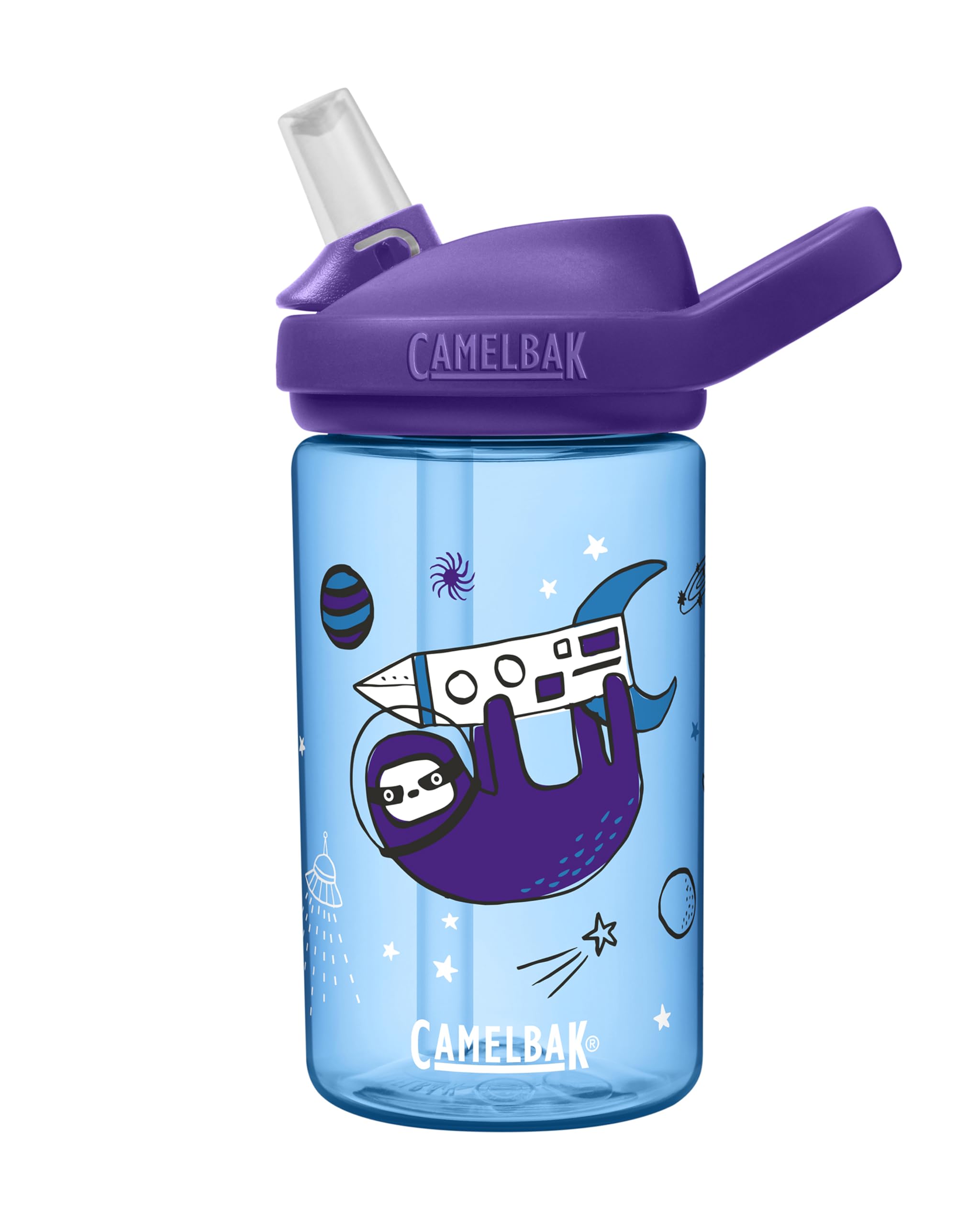 Camelbak Eddy+ 14Oz Kids Water Bottle With Tritan Renew - Straw Top, Leak-Proof When Closed, 14Oz, Sloths In Space