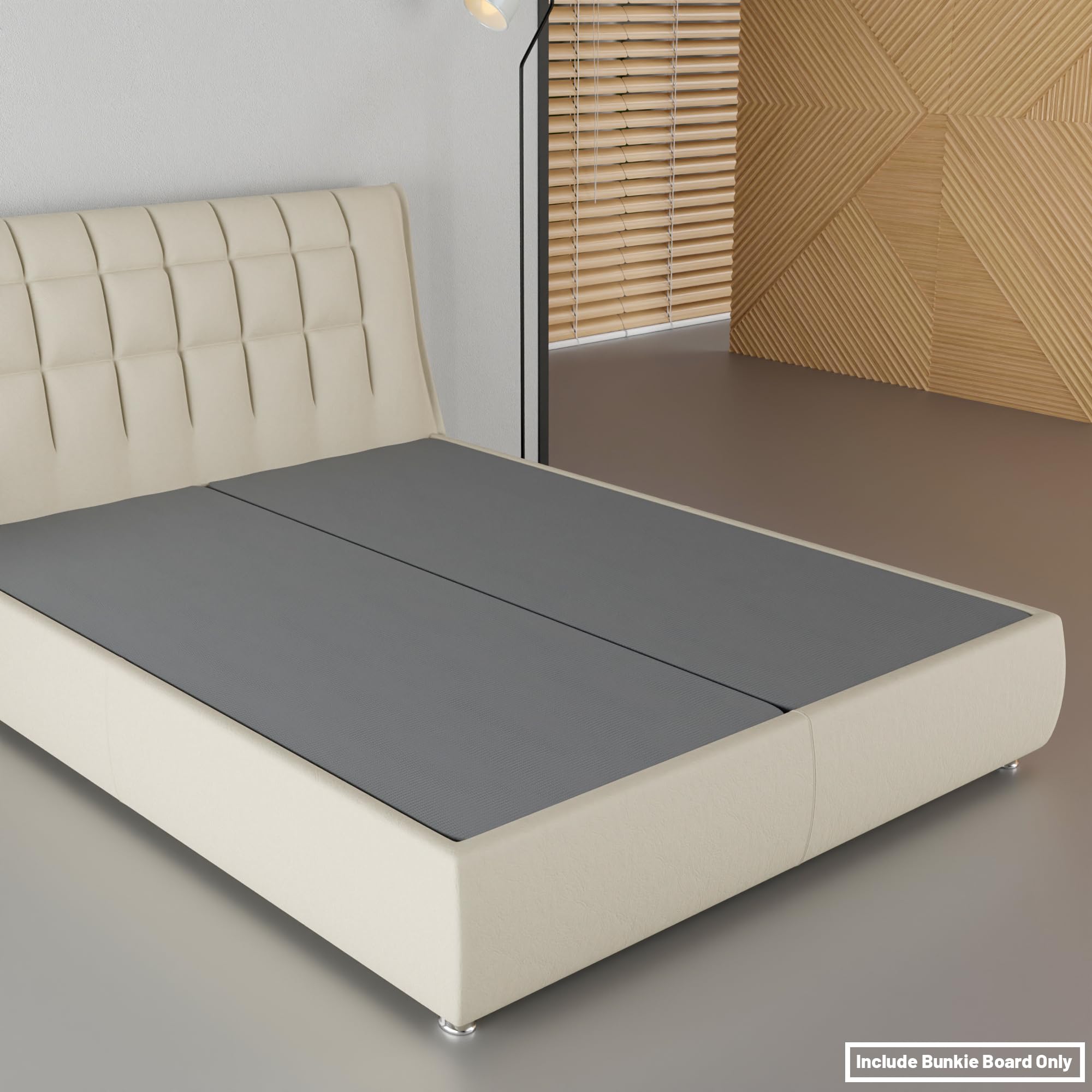 Spinal Solution, 1.5-Inch Split Bunkie Board For Mattress/Bed Support - Fully Assembled, Improved Comfort And Support, Full, Gra