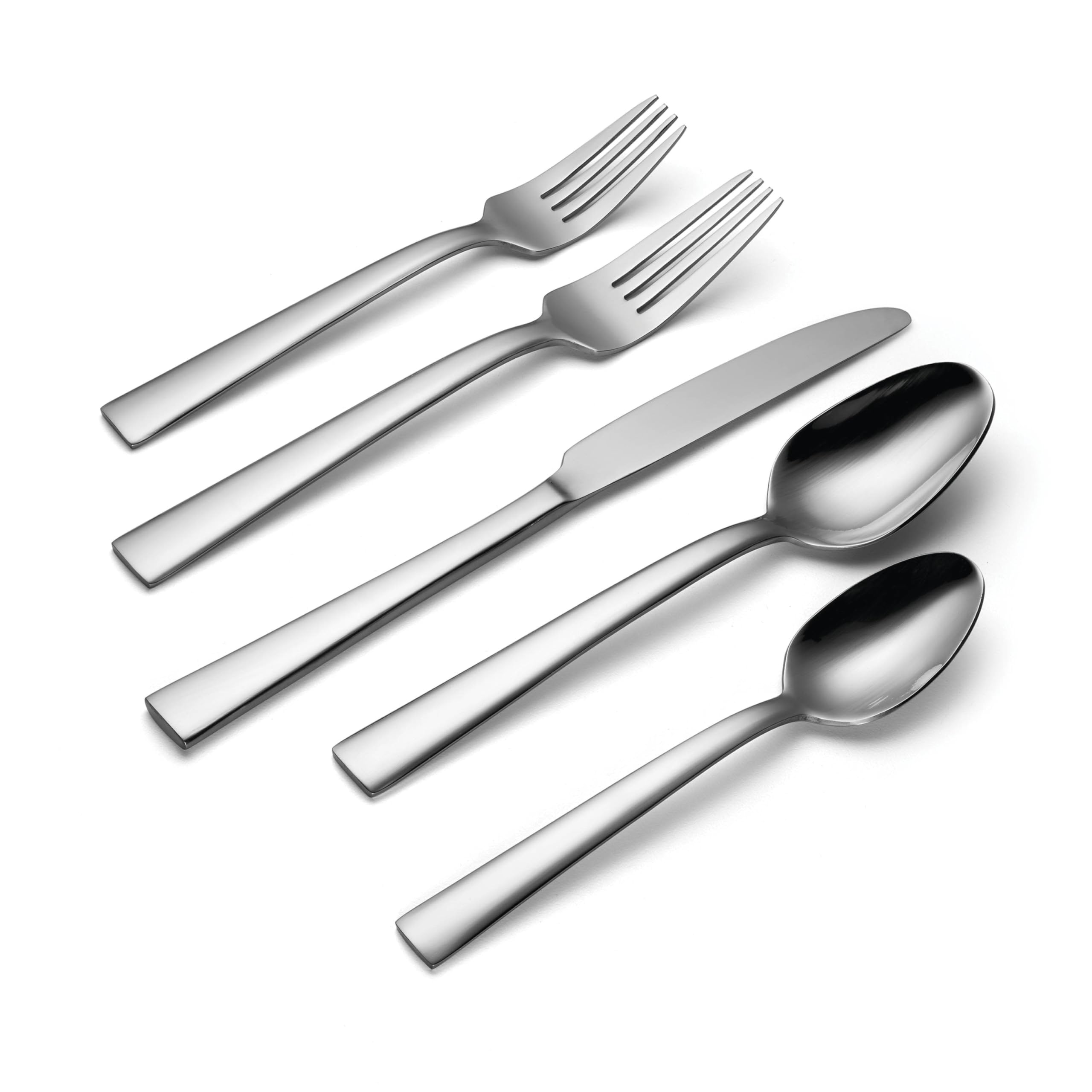 Oneida Madison Avenue 45 Piece Casual Flatware Set, 18/0 Stainless, Service For 8,Silver,45Pc