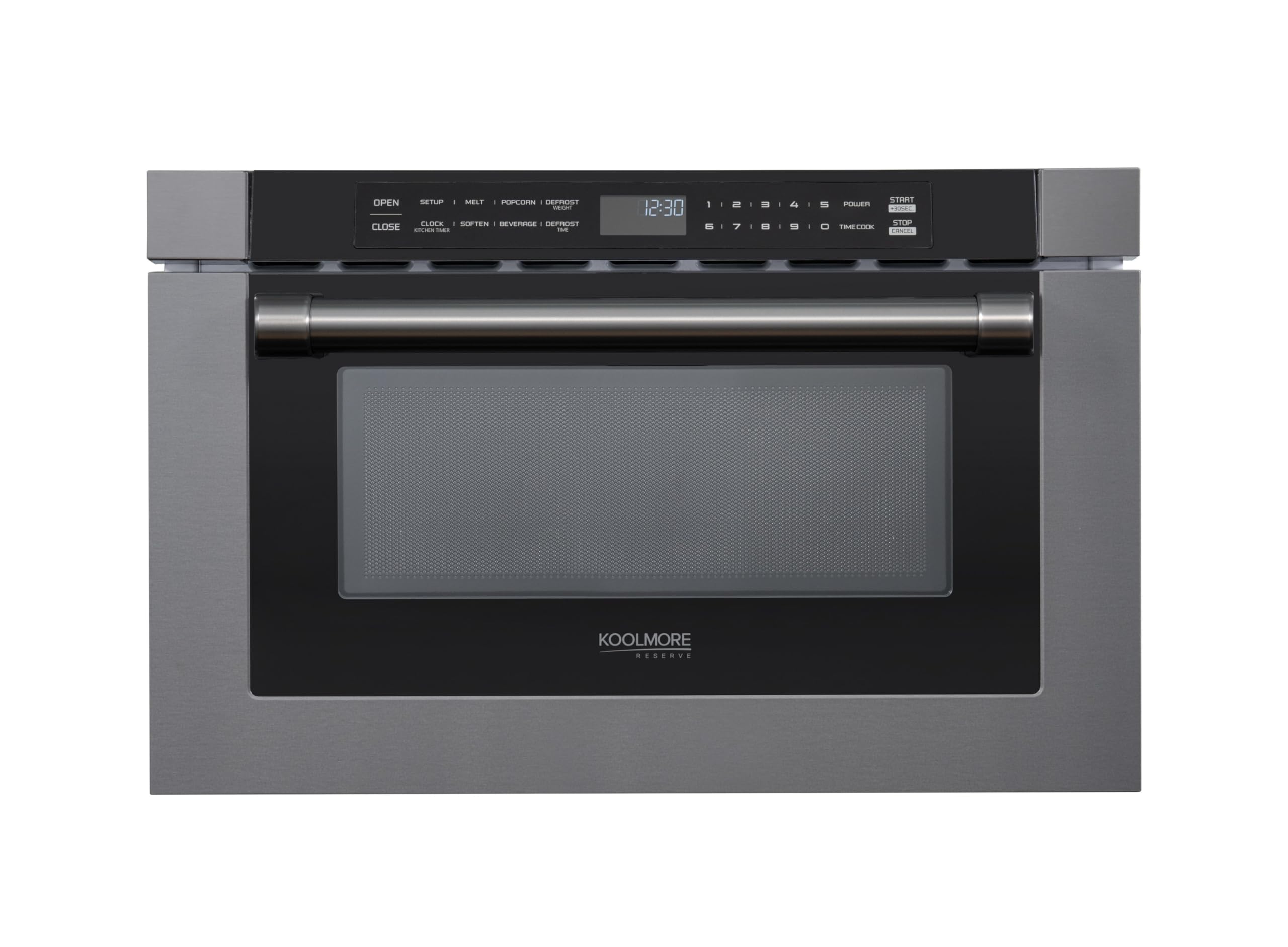 KoolMore Reserve 24 in. 1.2 cu. ft. Microwave Drawer with Electric Door Opening, 10 Power Levels, Sensor Cooking, Melt, Defrost,