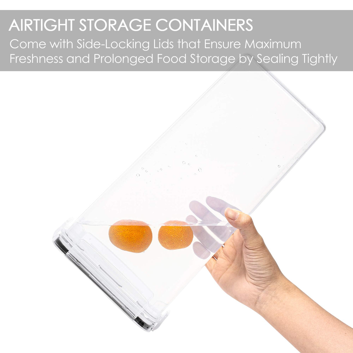 Vtopmart 4Pc Airtight Pasta Storage Containers, 2.8L, Bpa Free, Black ...