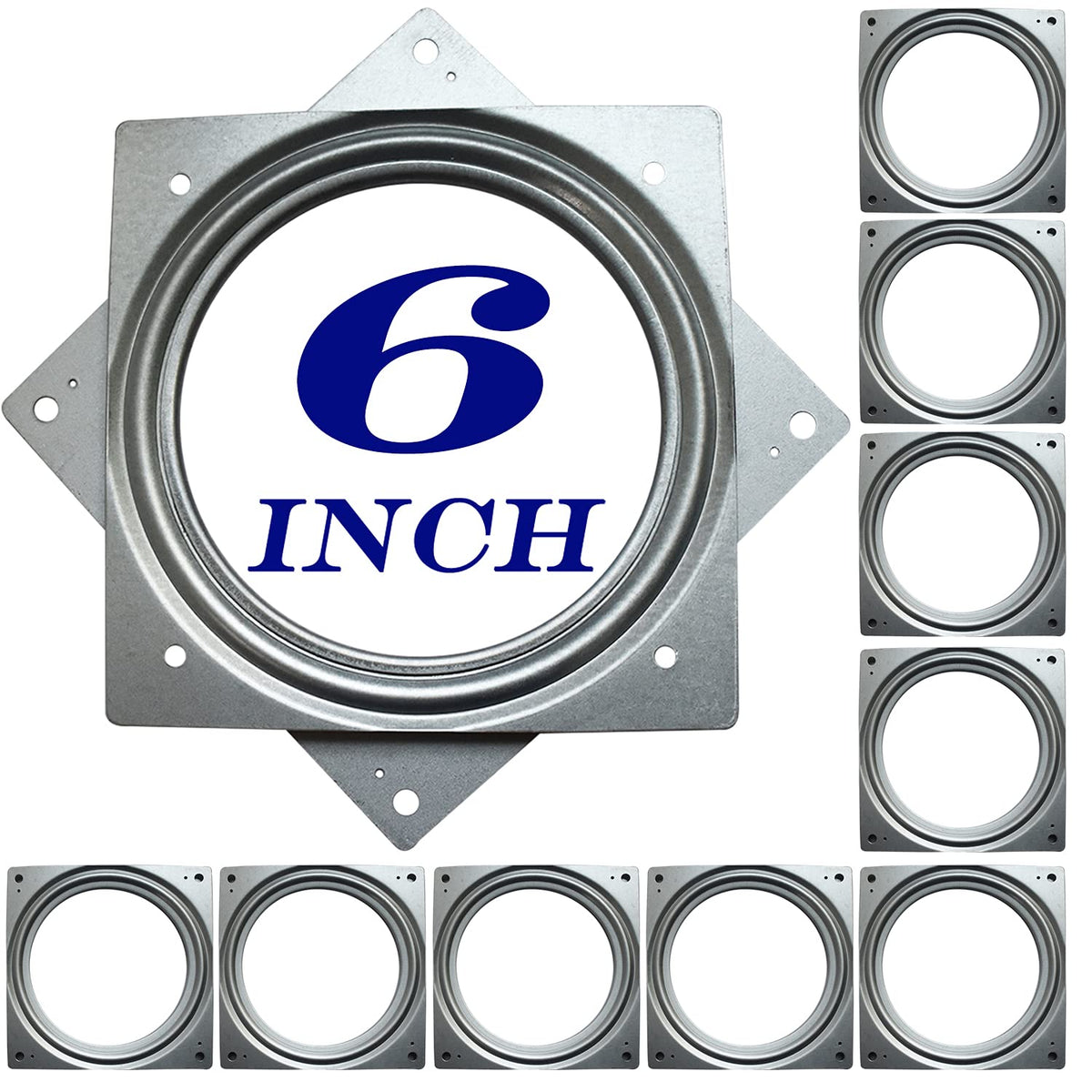 6Inch Lazy Susan Hardware, 10 Pack Square Rotating Bearing Plate, 500Lbs Capacity Lazy Susan Turntable Bearing For For Serving T