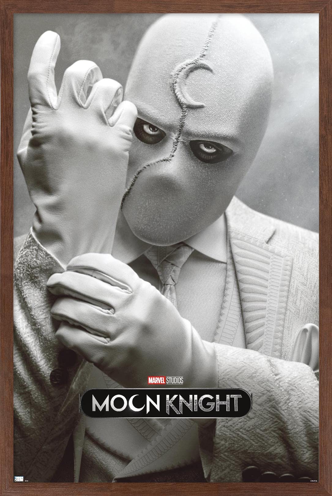 Trends International Marvel Moon Knight - Mr. Knight One Sheet Wall Poster, 22.375'' X 34'', Mahogany Framed Version