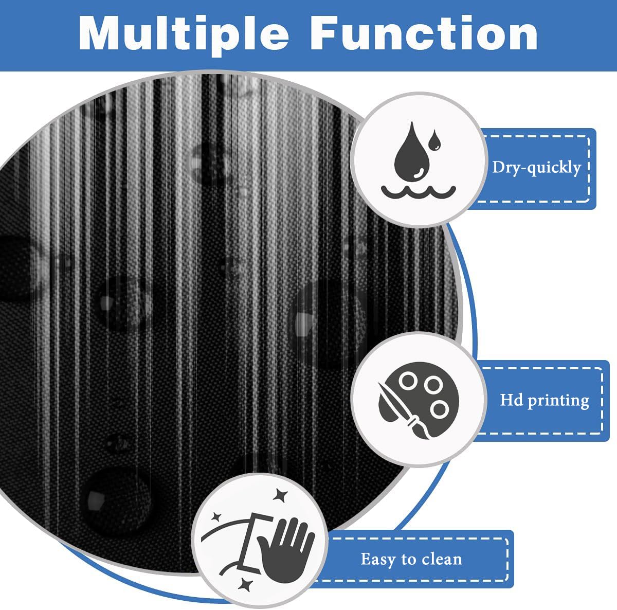 Aatter Black And Grey Shower Curtain White Gray Ombre Mens Decorative Trendy Simple Silver Abstract Artistic Aesthetic Fabric Ho