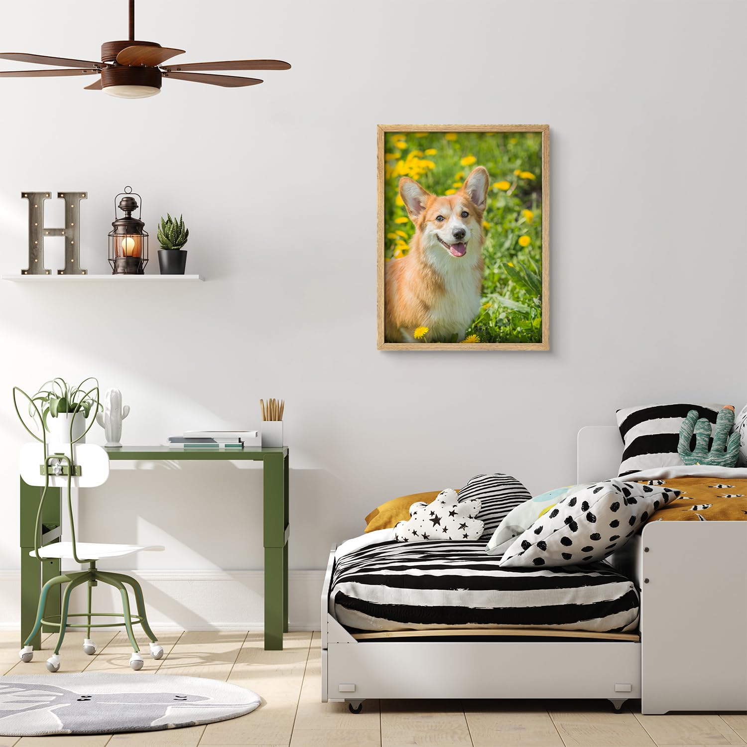 Nwt Custom Framed Poster Prints With Your Any Photos, Personalized Canvas Pictures For Wall To Print Framed - 11''X14'' Natural