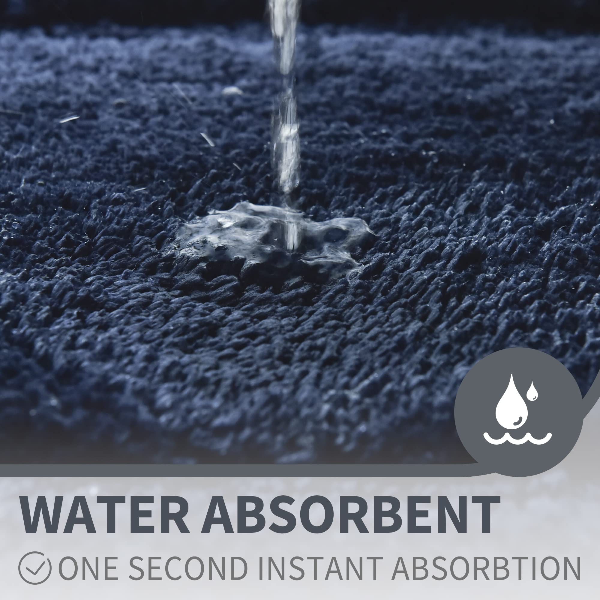 Granny Says Navy Bathroom Rugs, Bath Mats For Bathroom Non-Slip, Super Soft And Water Absorbent, Extra Large Bath Rugs Washable,