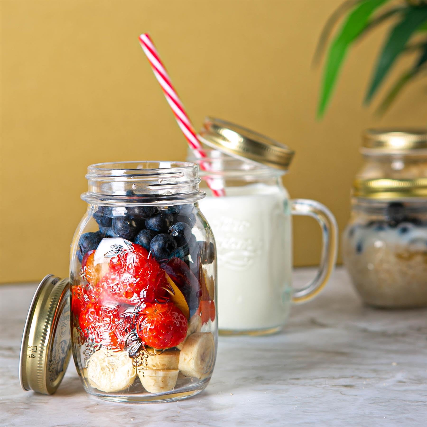 Bormioli Rocco Quattro Stagioni 17 oz Canning Jar - Vacuum Sealed for Home Canning & Au Bain-MarieCooking - BPA-Free, Airtight S