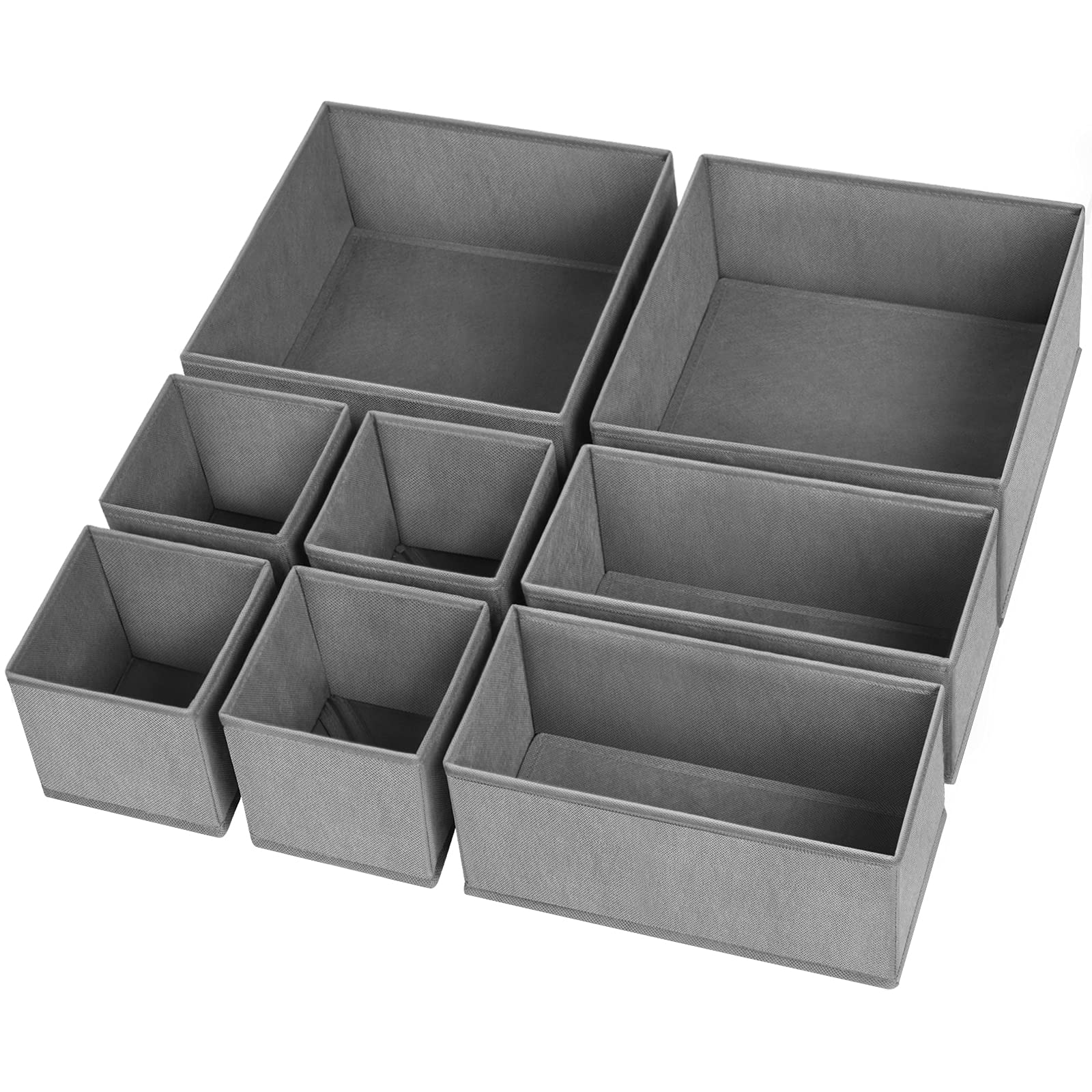 Drawer Organizer Clothes, 8 Pack Underwear Drawer Organizer, Foldable Closet Organizers and Storage Dresser Drawer Dividers for
