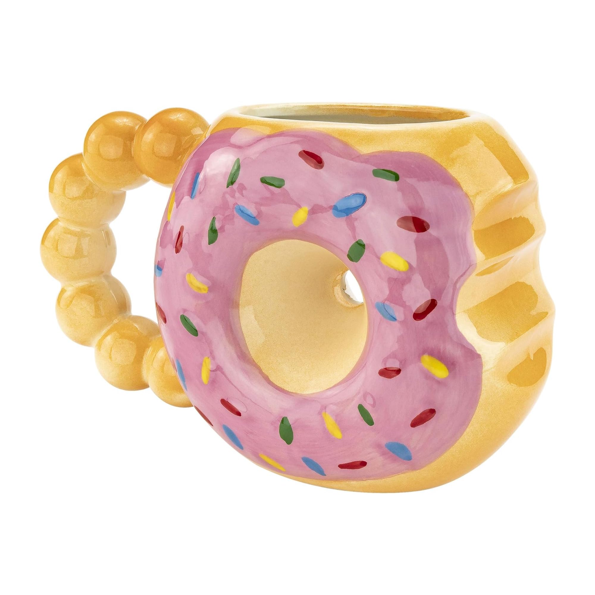 Fairly Odd Novelties DONUT TOUCH MY COFFEE Mug Fairly Odd Novelties12oz Ceramic Shaped Tea Cocoa, One Size, Brown,FON10288