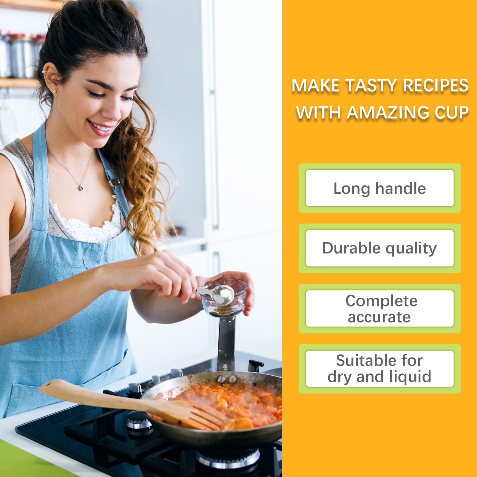 Leifeny 1 Tbsp(3 Tsp | 15 Ml |15 Cc| 0.5 Oz) Single Measuring Spoon, Stainless Steel Individual Spoons, Long Handle Spoons Only
