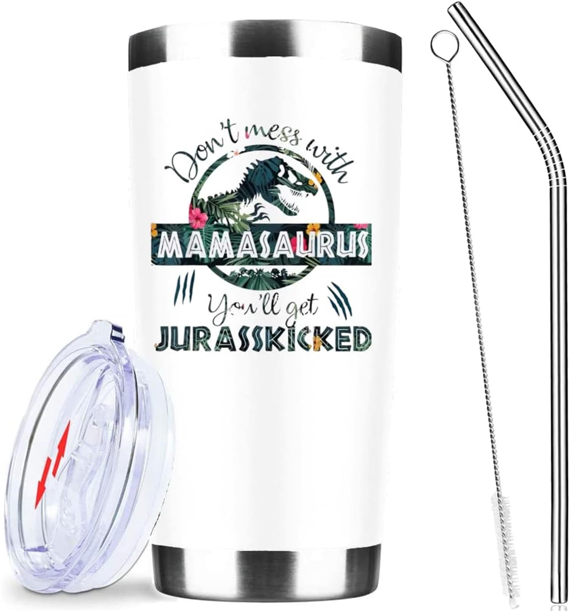 Athand Mama Water Bottle,Mom Birthday Gifts,Mothers Day Gifts For Mom From Daughter, Son,New Mom Mamasaurus Cup Tumbler - Funny