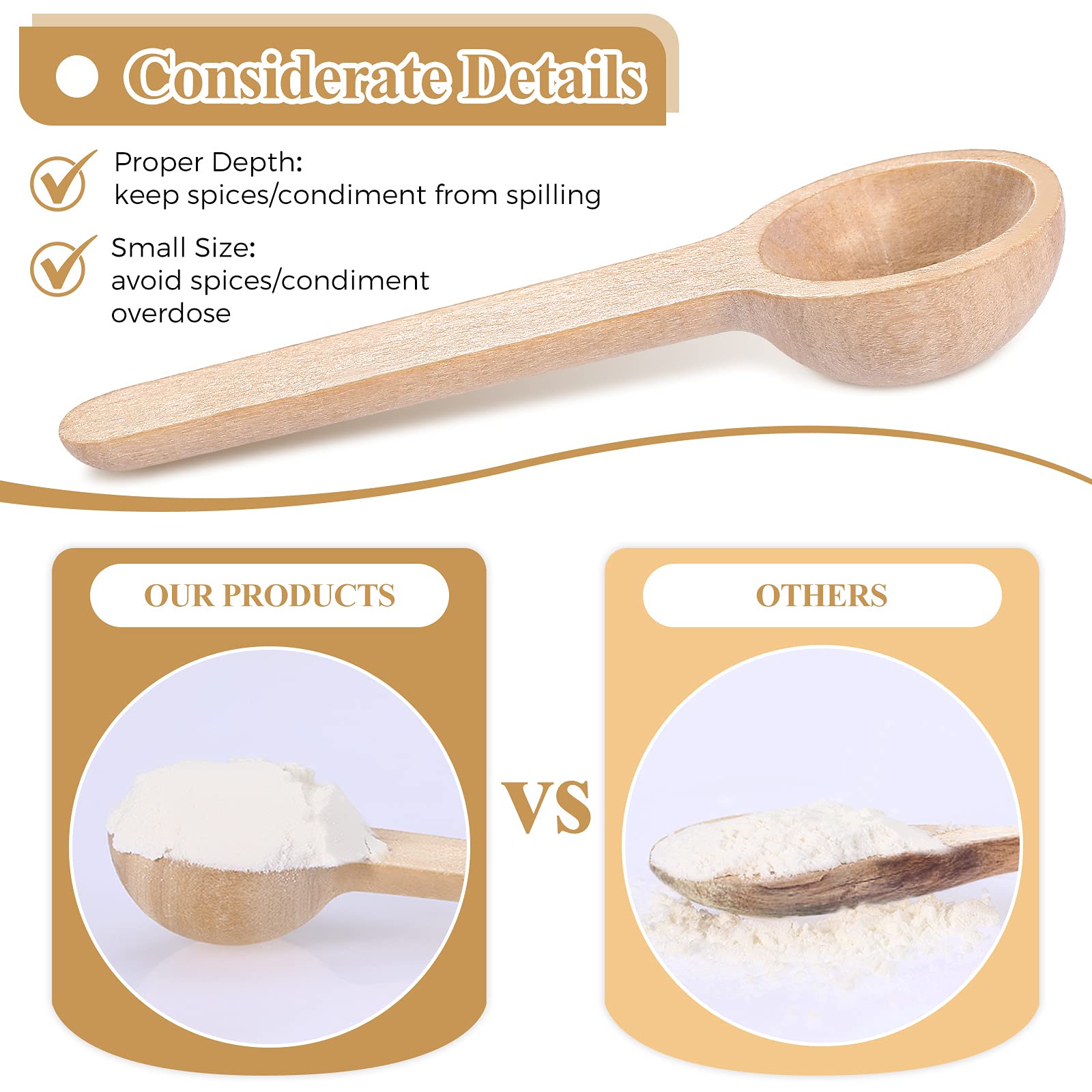 50 Pieces Spice Spoons Tiny Wooden Spoons Spoons For Sugar Scrubs Wooden Dessert Spoons Wooden Spoons For Salts Tasting Spoon So