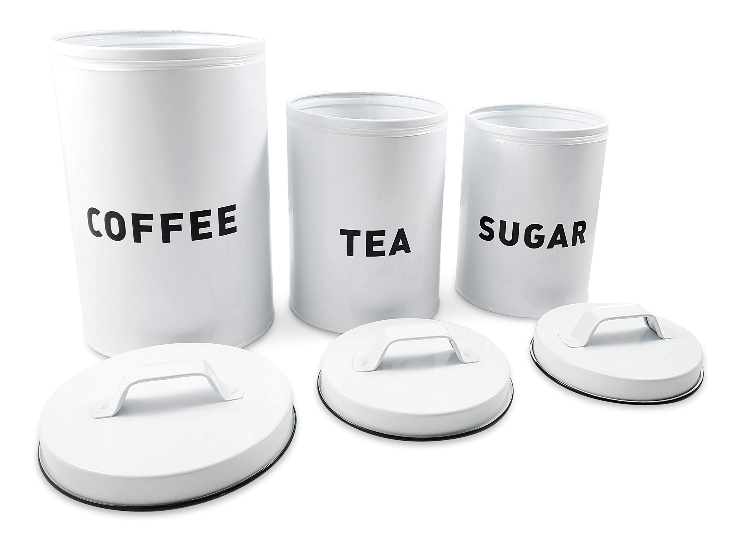 Metal Storage Canisters And Containers For Home And Kitchen Organization, Function, And Decor (Canister Set)