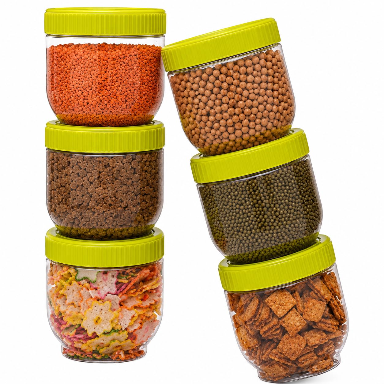 Vristo 300Ml Airtight Interlock Plastic Container And Jar For Spices & Grocery | BpaFree Kitchen Storage Box And Dabba For Pant
