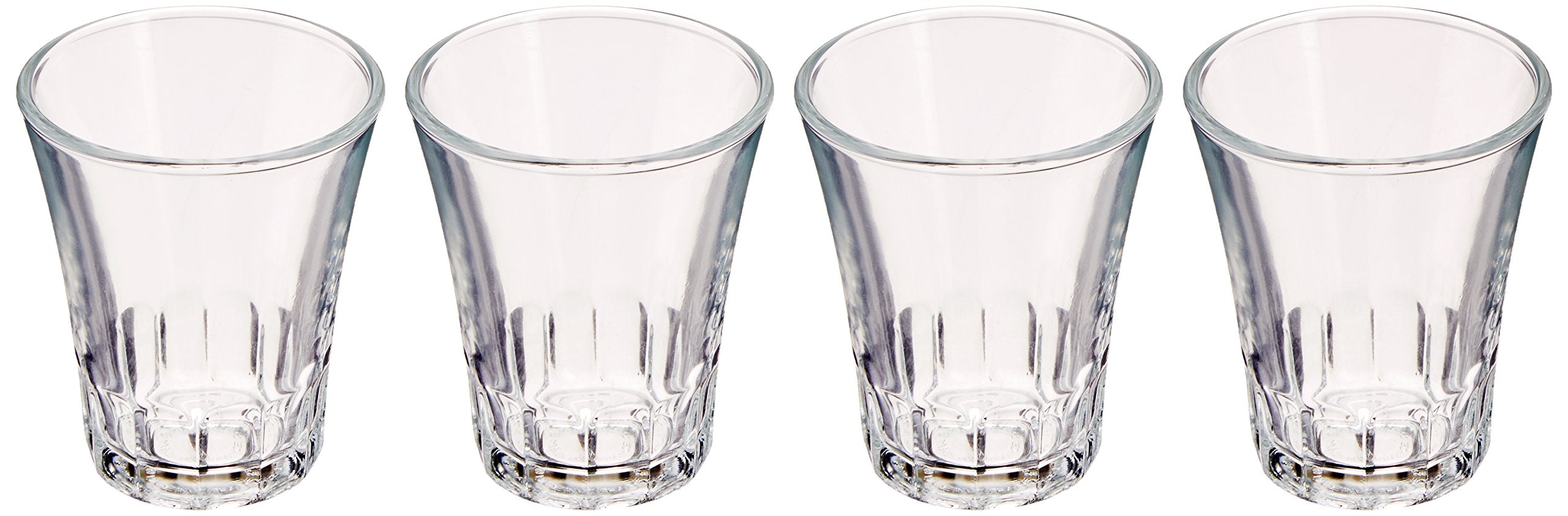 Duralex Made In France Amalfi Glass Tumbler (Set of 4), 3.12 oz, Clear