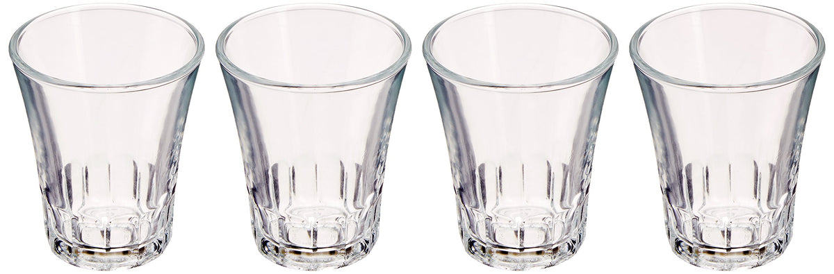 Duralex Made In France Amalfi Glass Tumbler (Set of 4), 3.12 oz, Clear