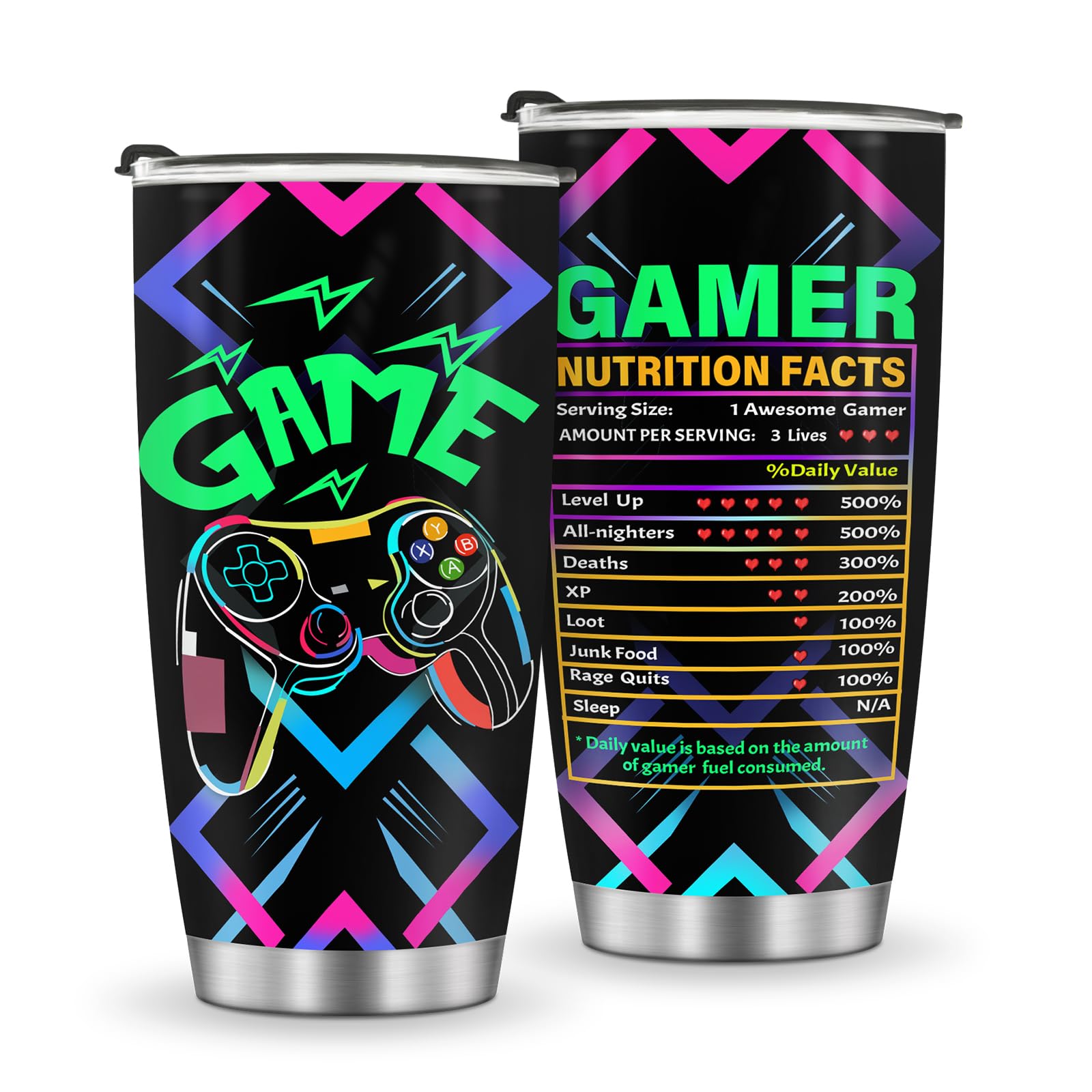 Jekeno Gamer Gaming Mug Tumbler Gifts - Women Girls Boys Kids Gamepad Presents For Mother'S Day Birthday Halloween Christmas Gam