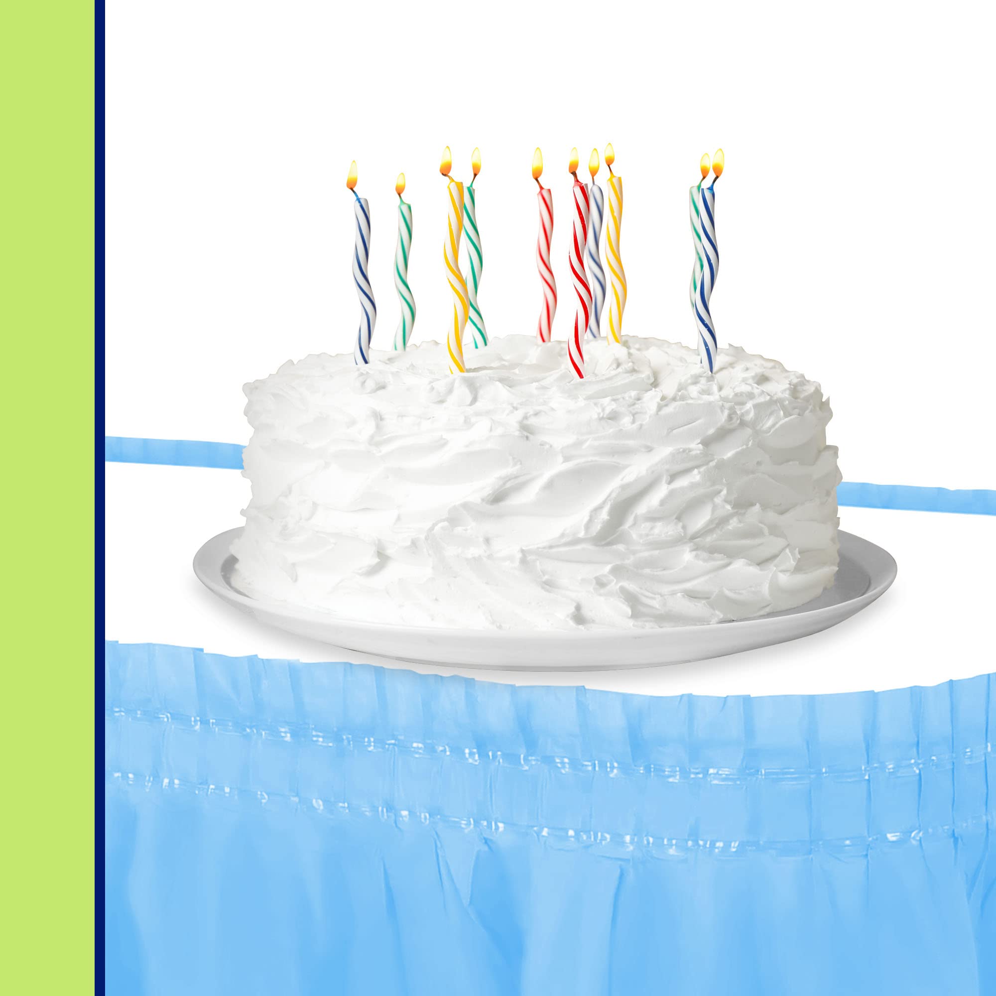 Party Dimensions Plastic Table Skirt, 29-Inches By 14-Feet - Light Blue - 1 Pack