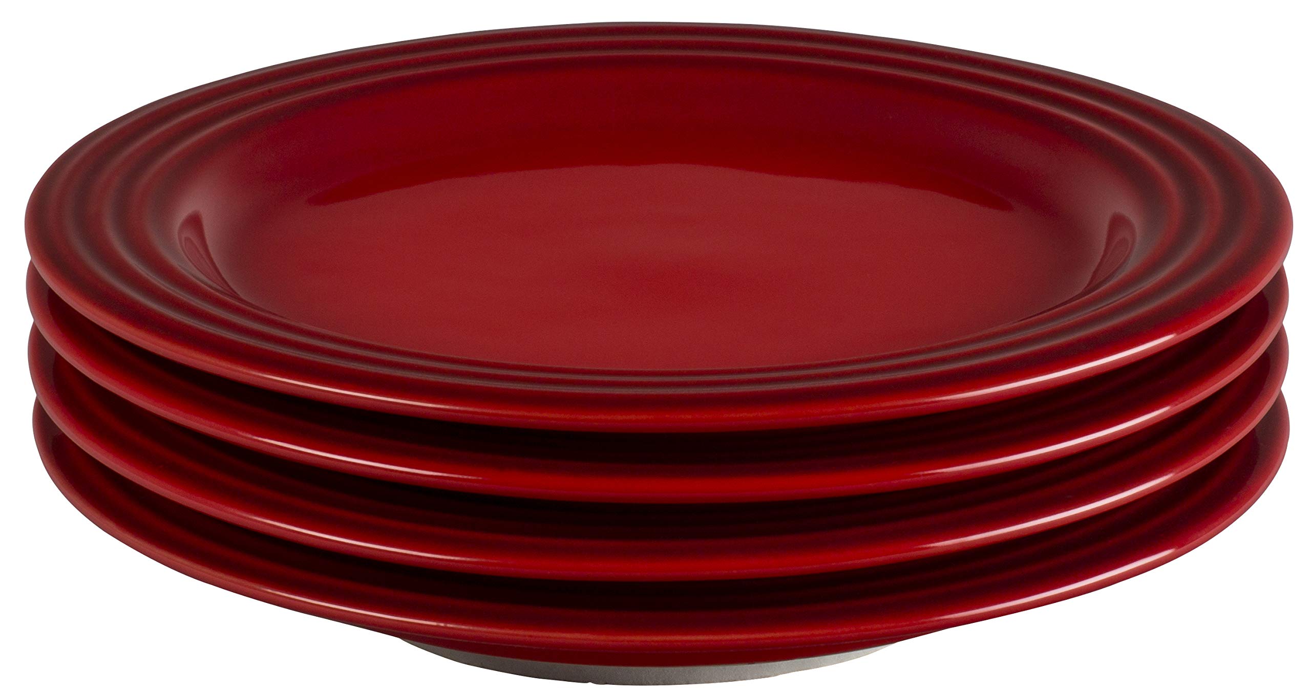 Le Creuset Stoneware Set Of 4 Salad Plates, 8.5'' Each, Cerise