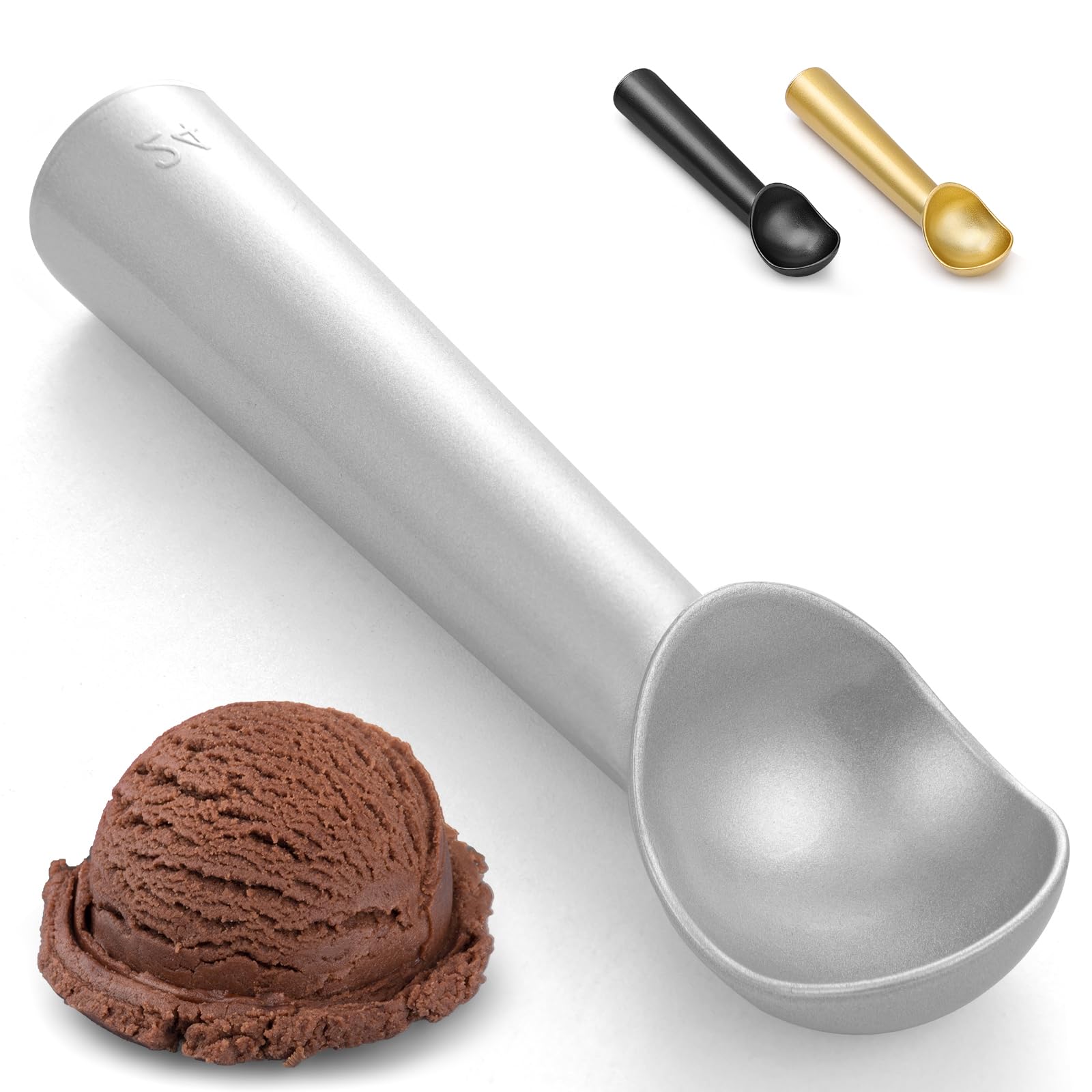 Cunsenr 7 Inch Ice Cream Scoop - Professional Metal Ice Cream Scooper - Easy To Use & Clean - Non-Stick Aluminum Ice Cream Spoon