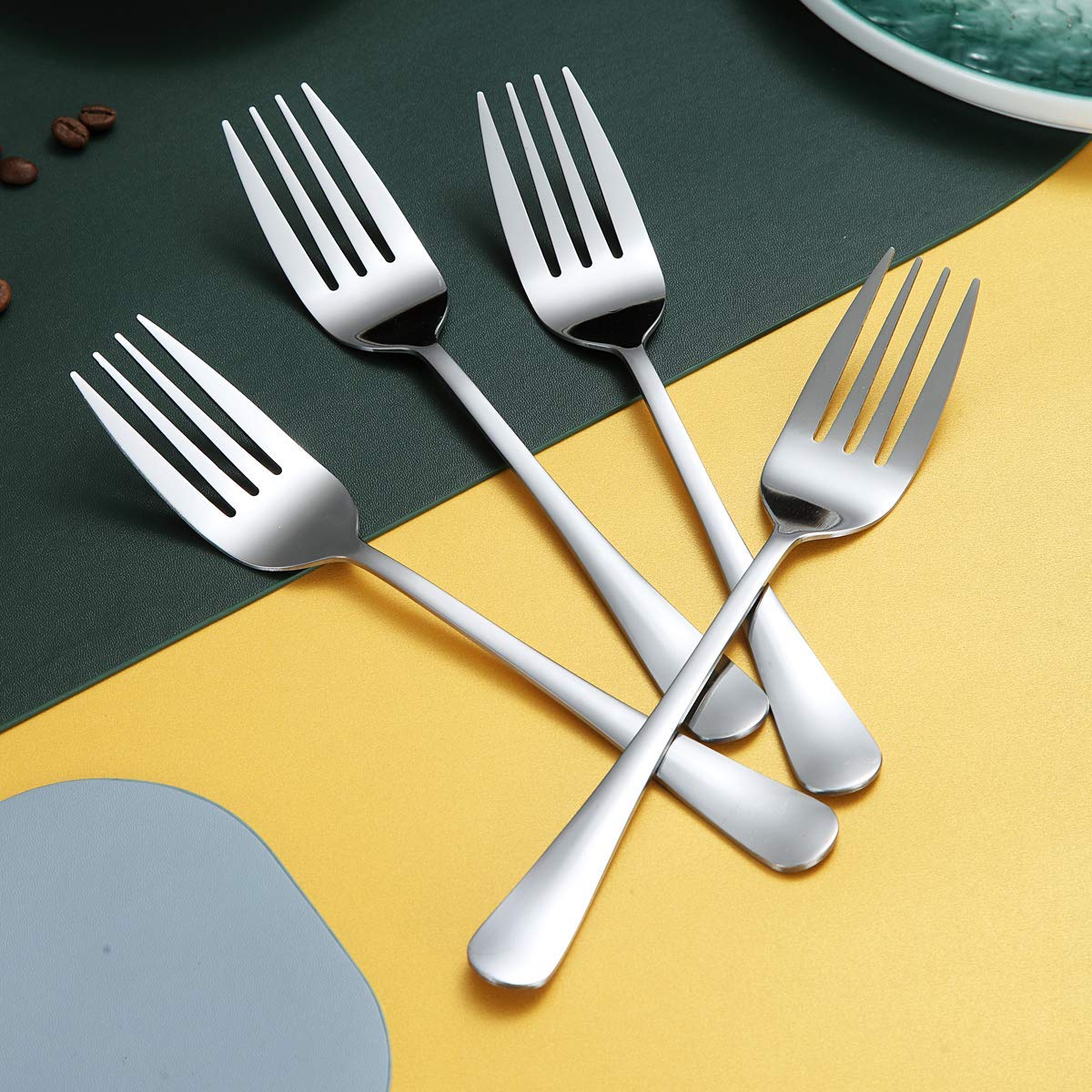 Serving Forks 4 Pieces, Kyraton Serving Fork Cold Meat Fork Stainless Steel Serving Utensils, Serving Set Packing Of 4