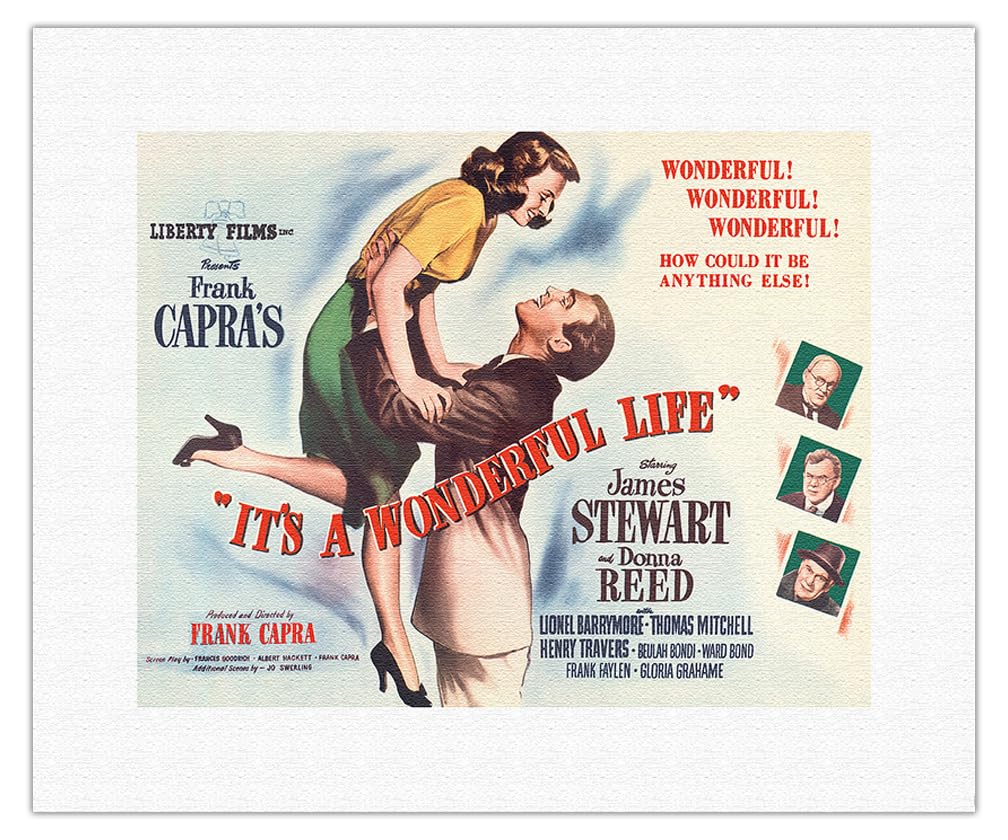Frank Capra'S ''It'S A Wonderful Life'' - Starring James Stewart Donna Reed - Vintage Film Movie Poster C.1946 - Fine Art Rolled