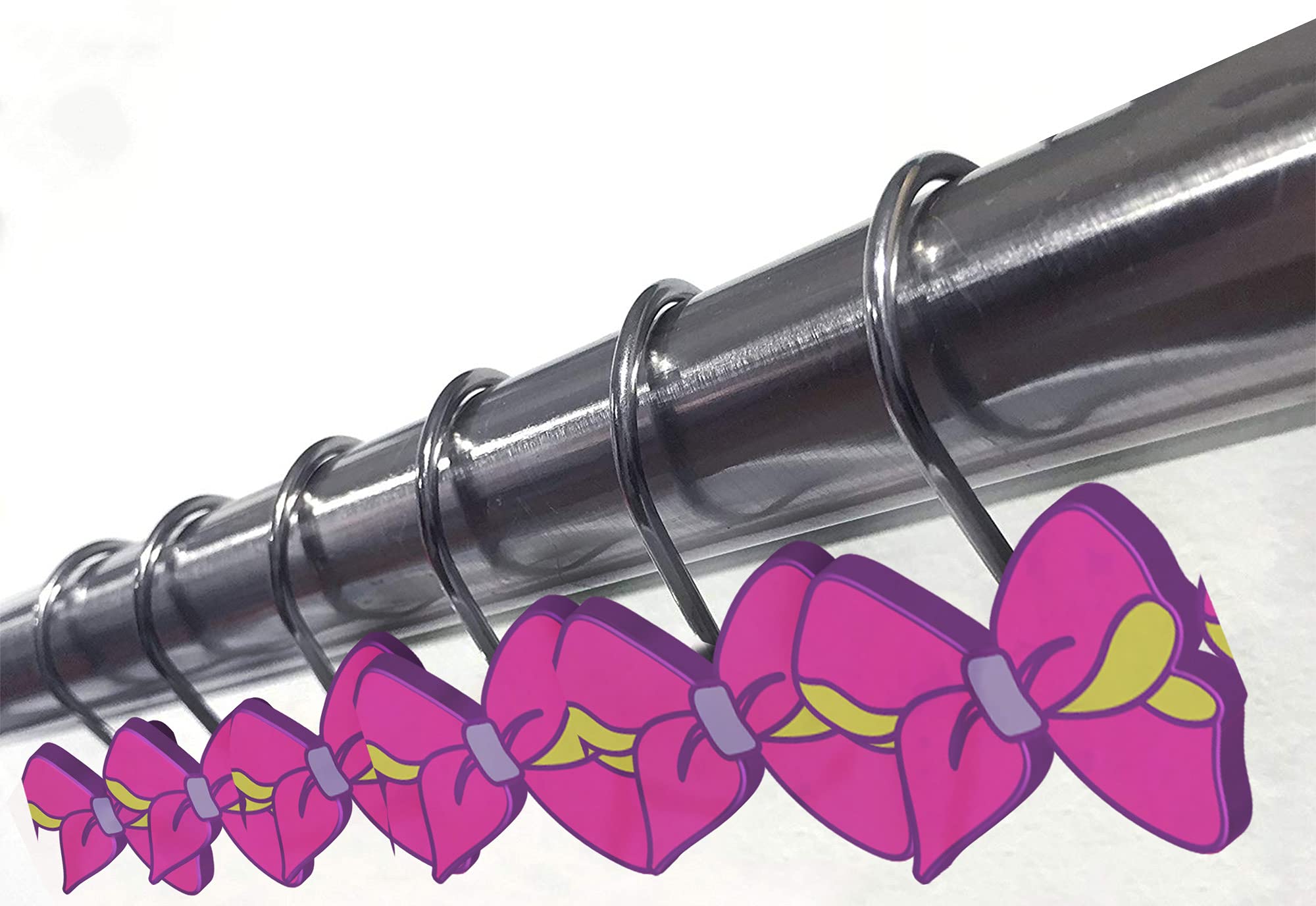 Jay Franco Nickelodeon JoJo Siwa Retro Rainbow 14 Piece Bathroom Set - Includes Shower Curtain  12 Hooks  & Non-Slip Bath Rug - Easy Care Fabric Features Unicorn (Official Nickelodeon Product)