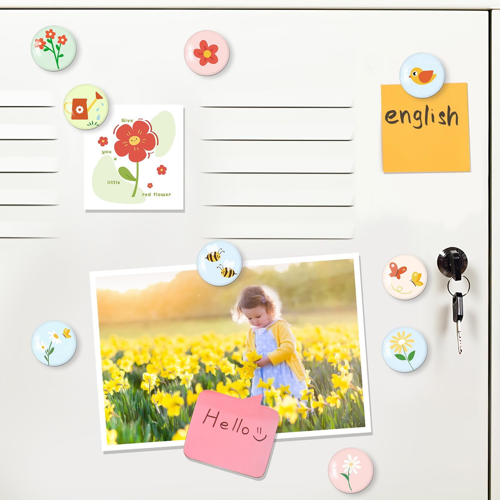 MORCART 30PCS Summer Magnets for Fridge Cute Decoration Magnets Gift for Refrigerator Locker Whiteboard Decorative Magnetic Boar