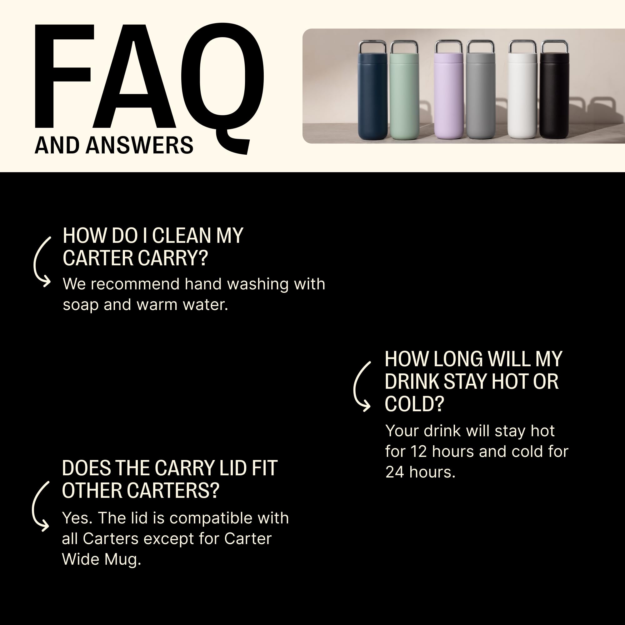 Fellow 20 Oz Carter Carry Vacuum Insulated Tumbler For Water, Tea, Coffee, Smoothies, & More - Stainless Steel - Keeps Heat For