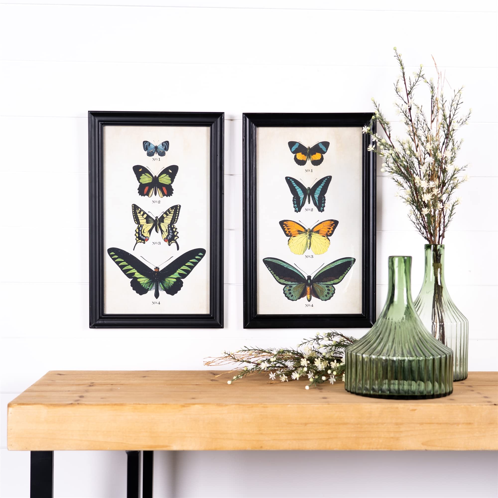 Framed Butterfly Print (Set Of 2)