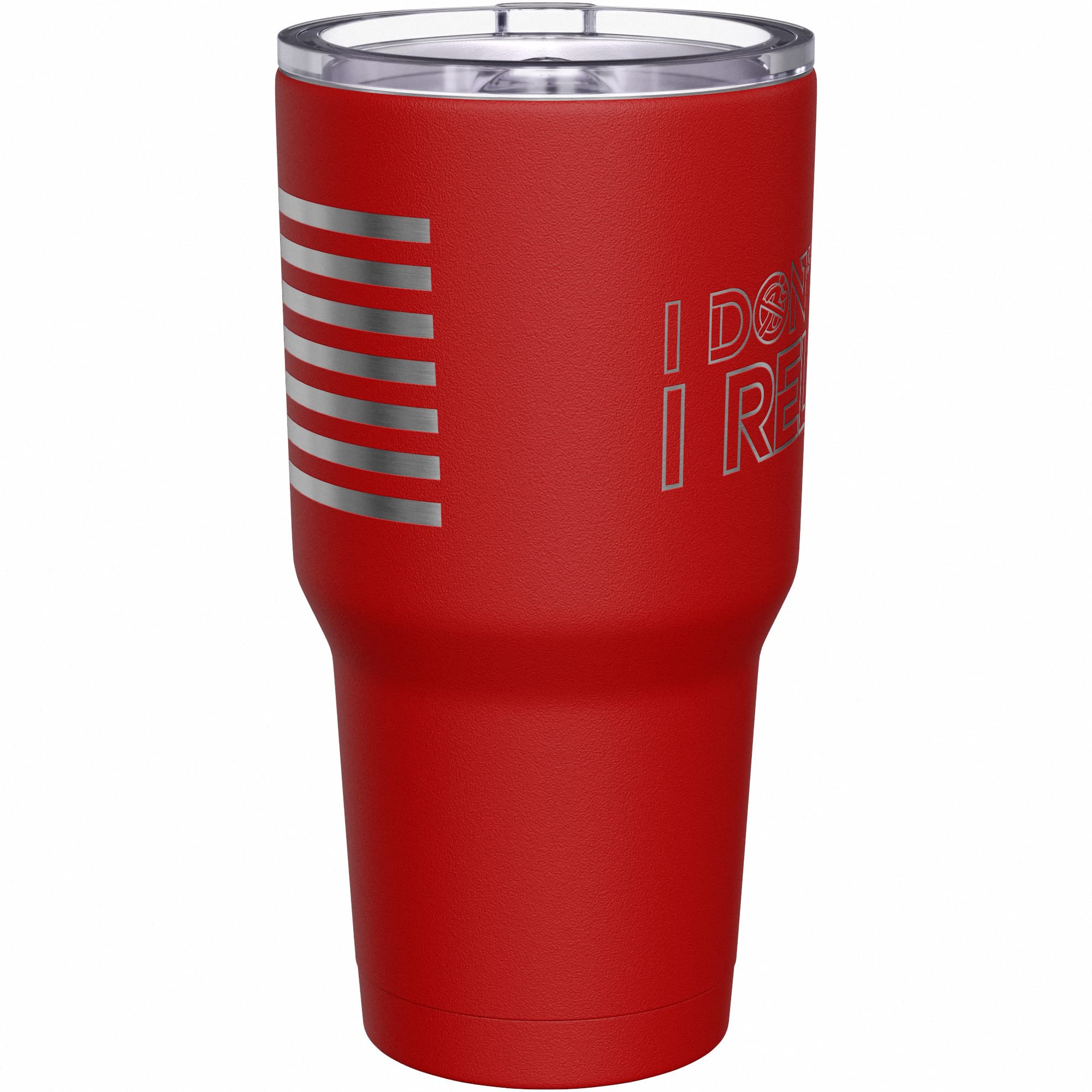 We The People Holsters - I Don't Run - Coffee Tumbler - American Flag Coffee Travel Mug - Engraved Tumbler - Double Insulated Tumbler - 30 oz