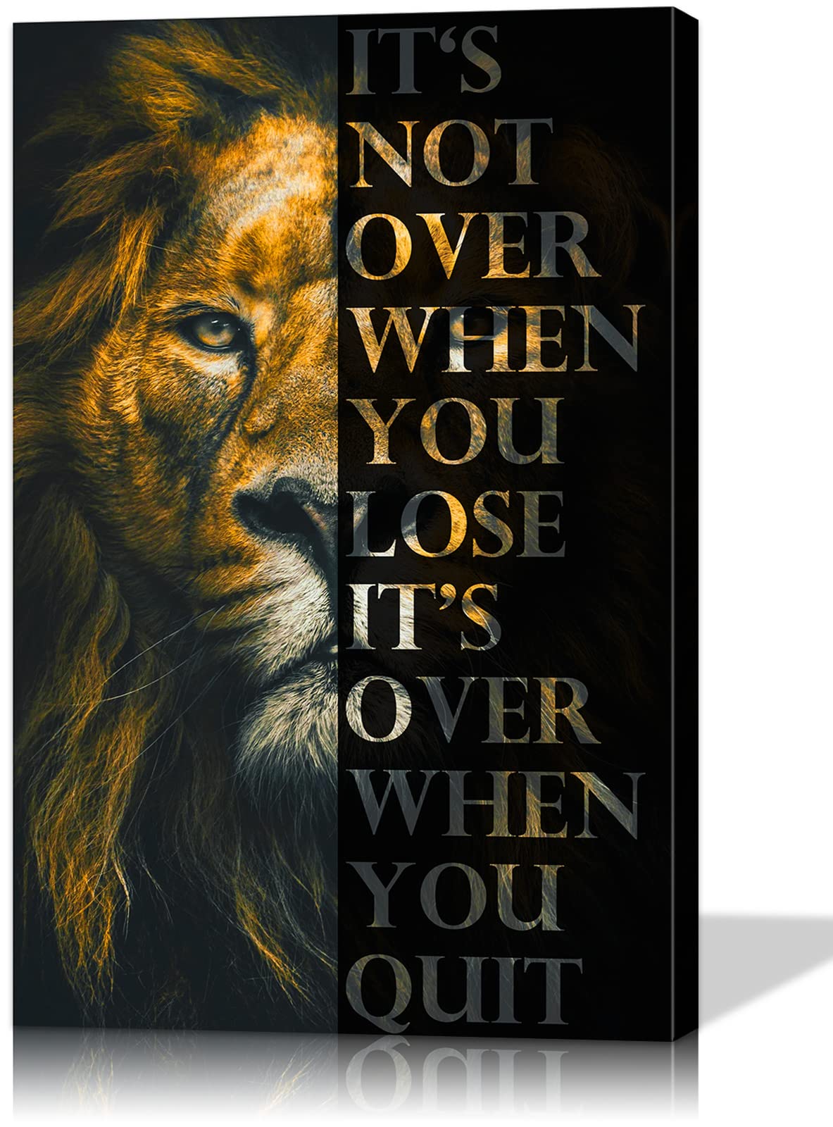 Lion Motivational Wall Art Office Decor For Men Positive Affirmations Wall Decor Inspirational Posters Motivational Quotes Wall